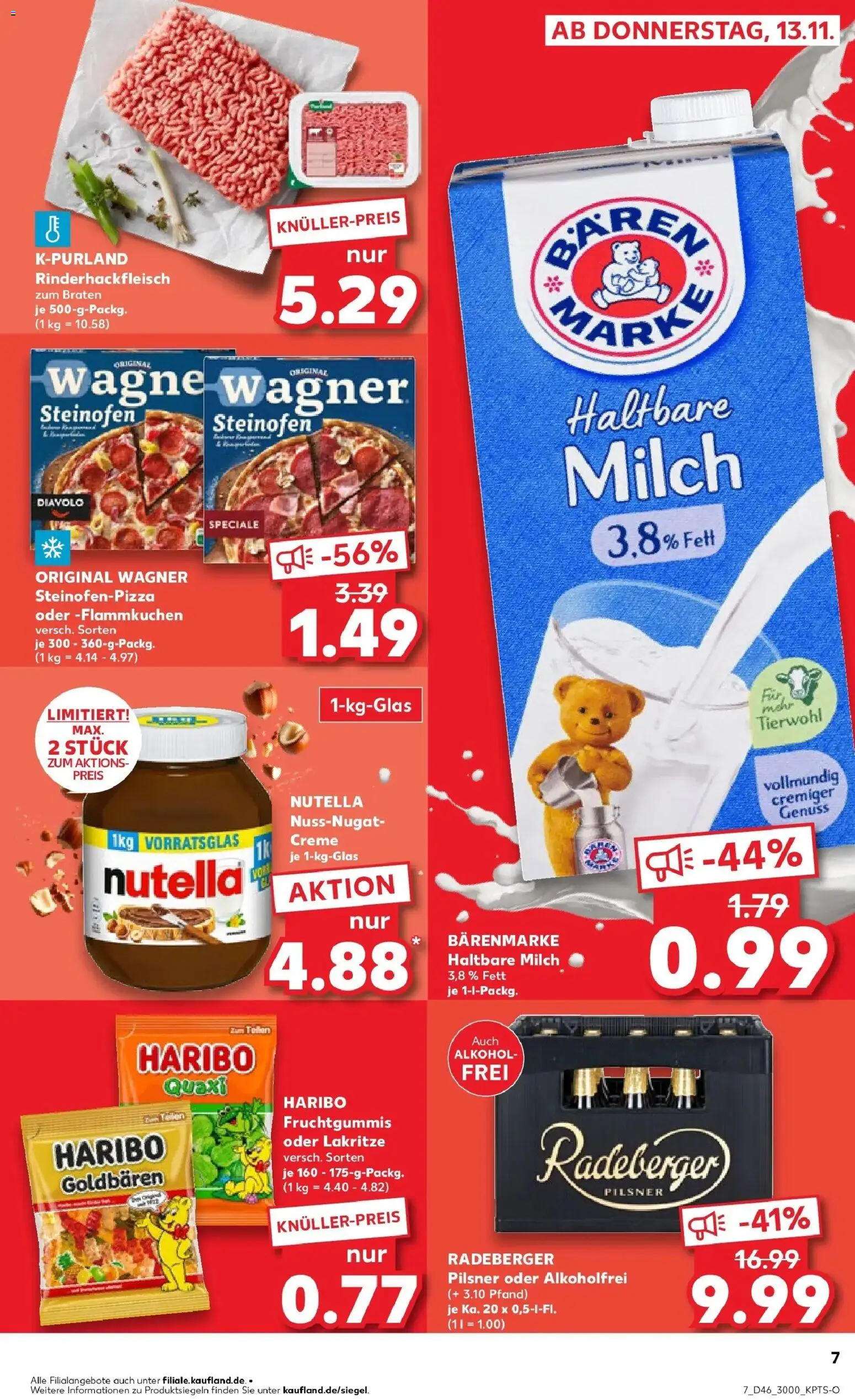 Kaufland prospekt Landau In Der Pfalz	 – gültig ab 17.11.2025 | Seite: 7 | Produkte: Haribo, Nutella, Pizza, Radeberger pilsner