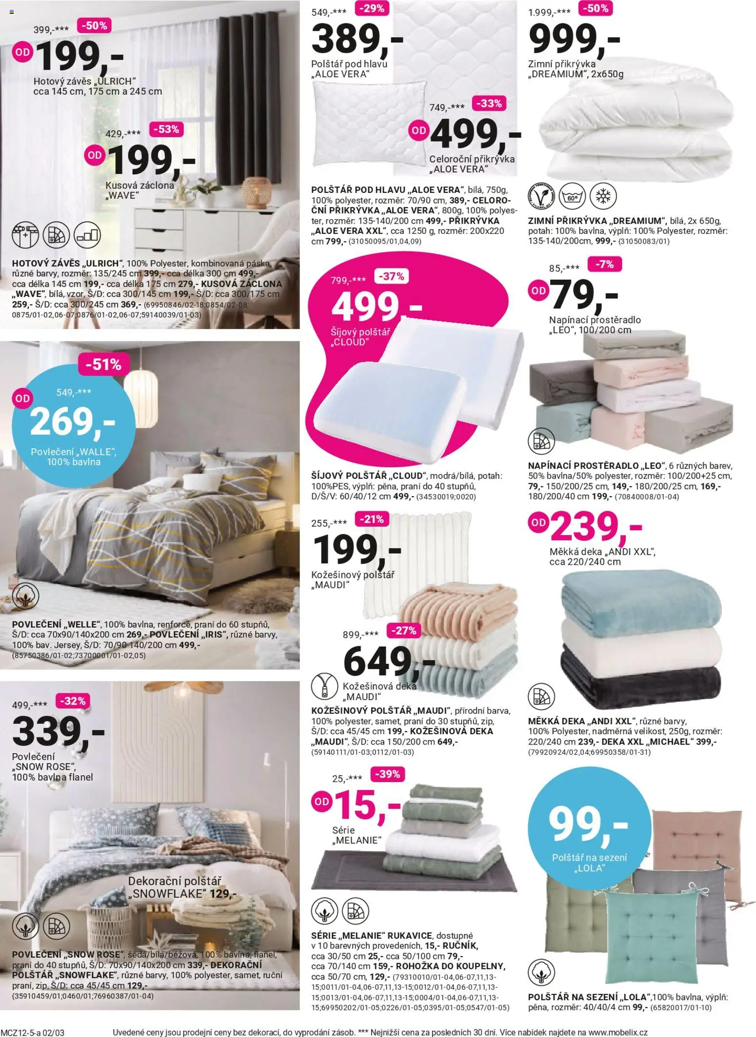 Möbelix leták od 08.12.2025 | Strana: 2 | Produkty: Povlečení, Deka, Polštář, Rohožka