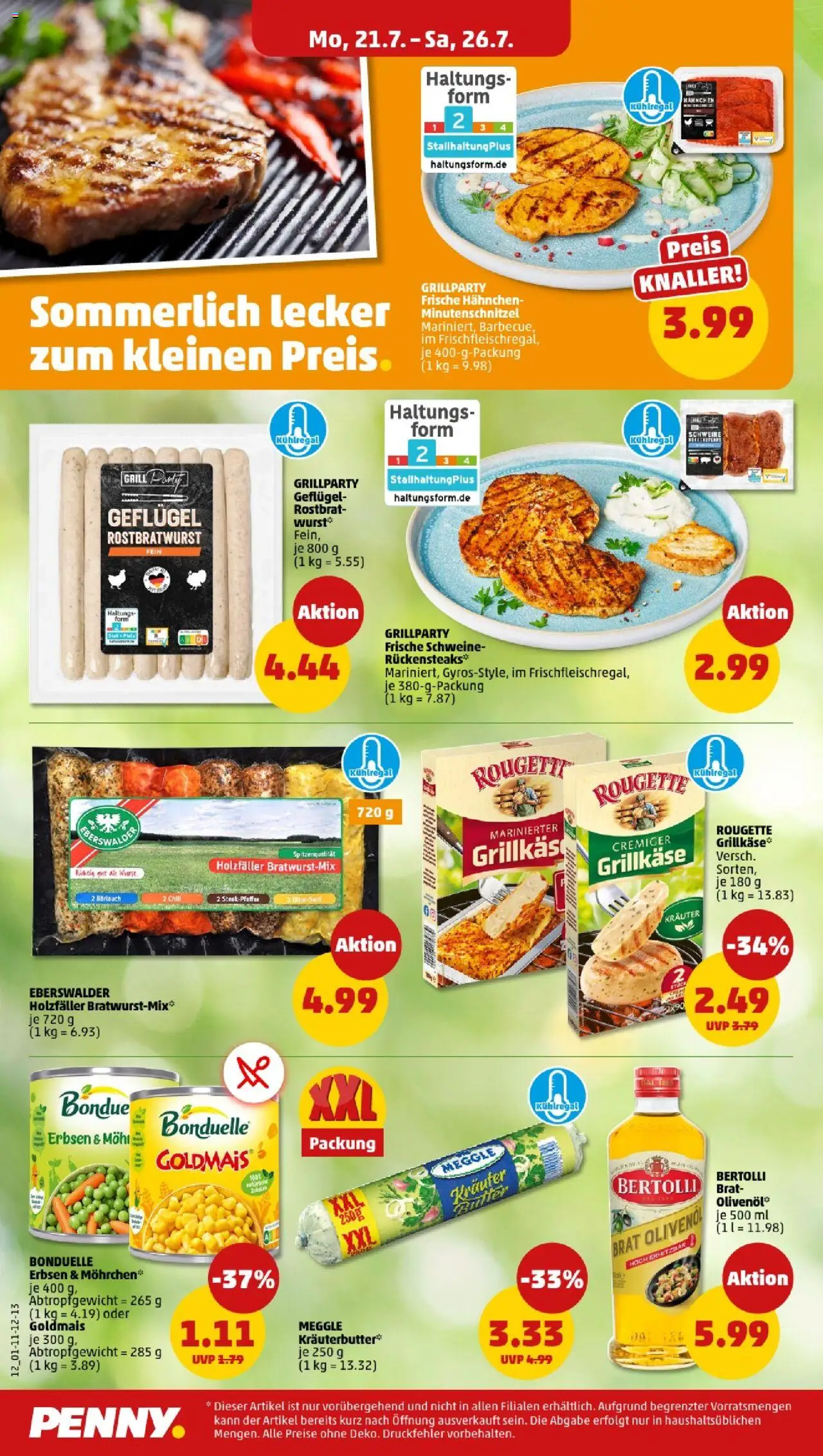 Penny - Mecklenburg-Vorpommern - gültig ab dem 21.07.2025 | Seite: 12 | Produkte: Grill, Olivenol, Chili, Erbsen