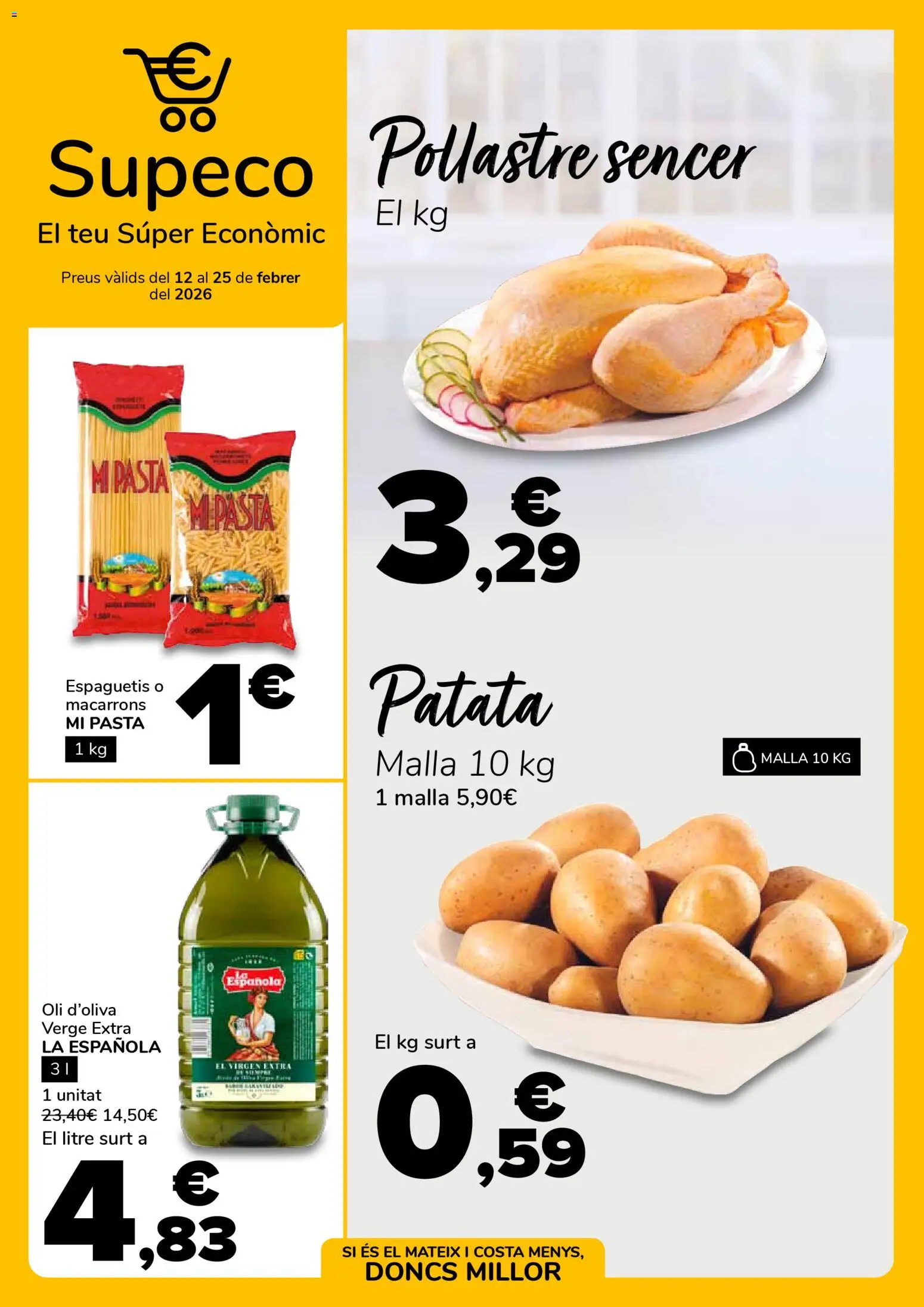 Supeco folleto │ válido desde el 12.02.2026 | Página: 1 | Productos: Pasta