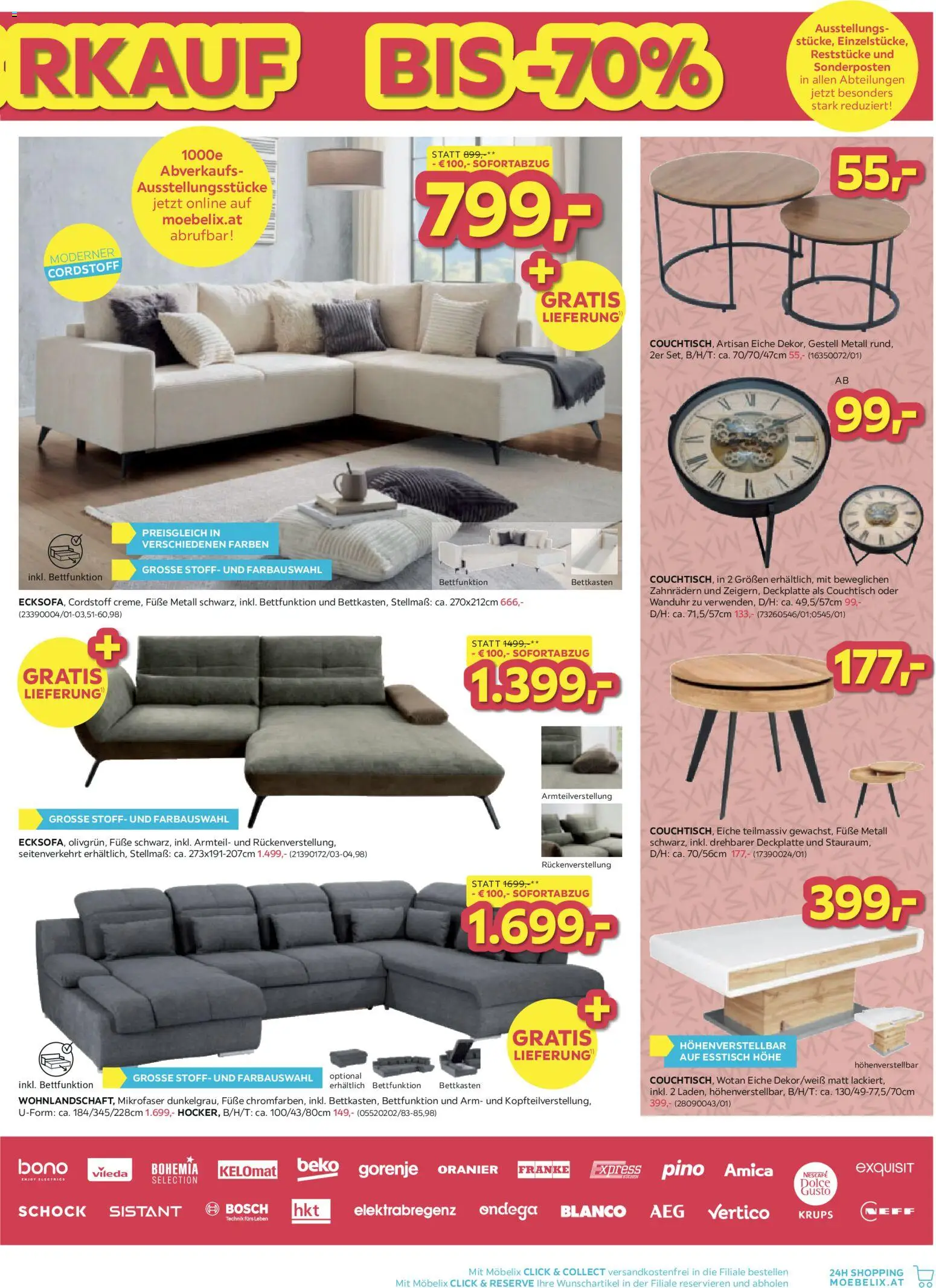 Möbelix Räumungs-Verkauf gültig ab 22.12.2025 | Seite: 11 | Produkte: Couchtisch