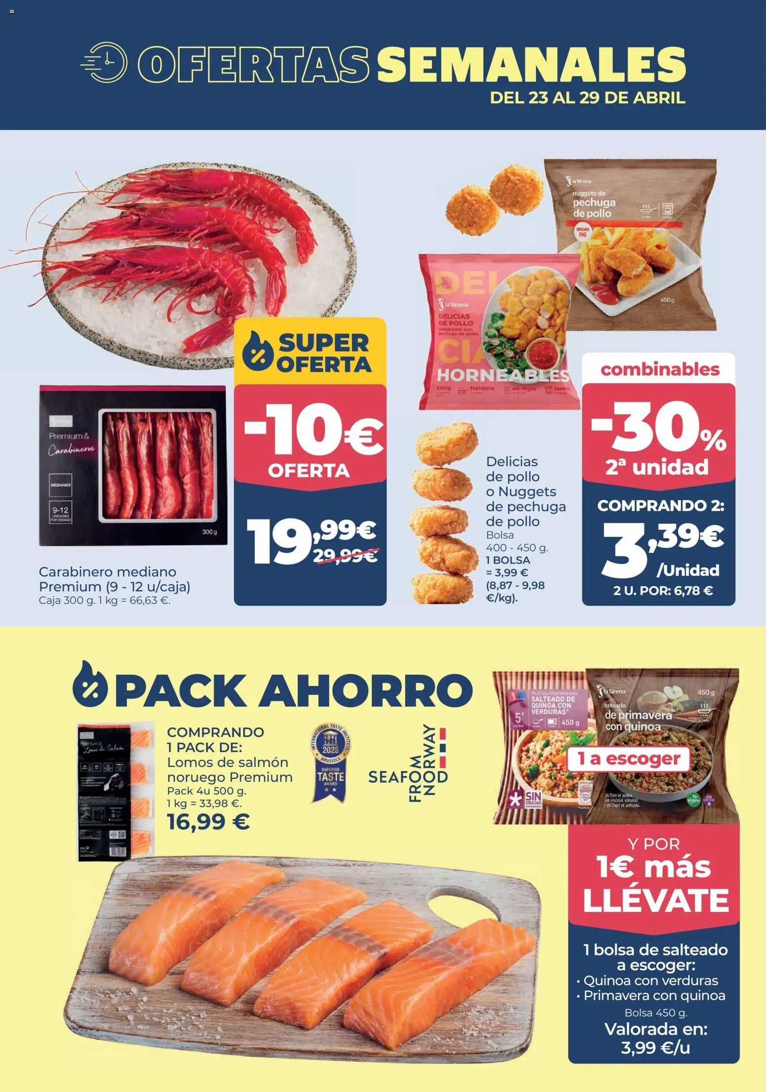 La Sirena folleto │ válido desde el 23.04.2026 | Página: 2 | Productos: Manzana, Bolsa, Freidora, Nuggets