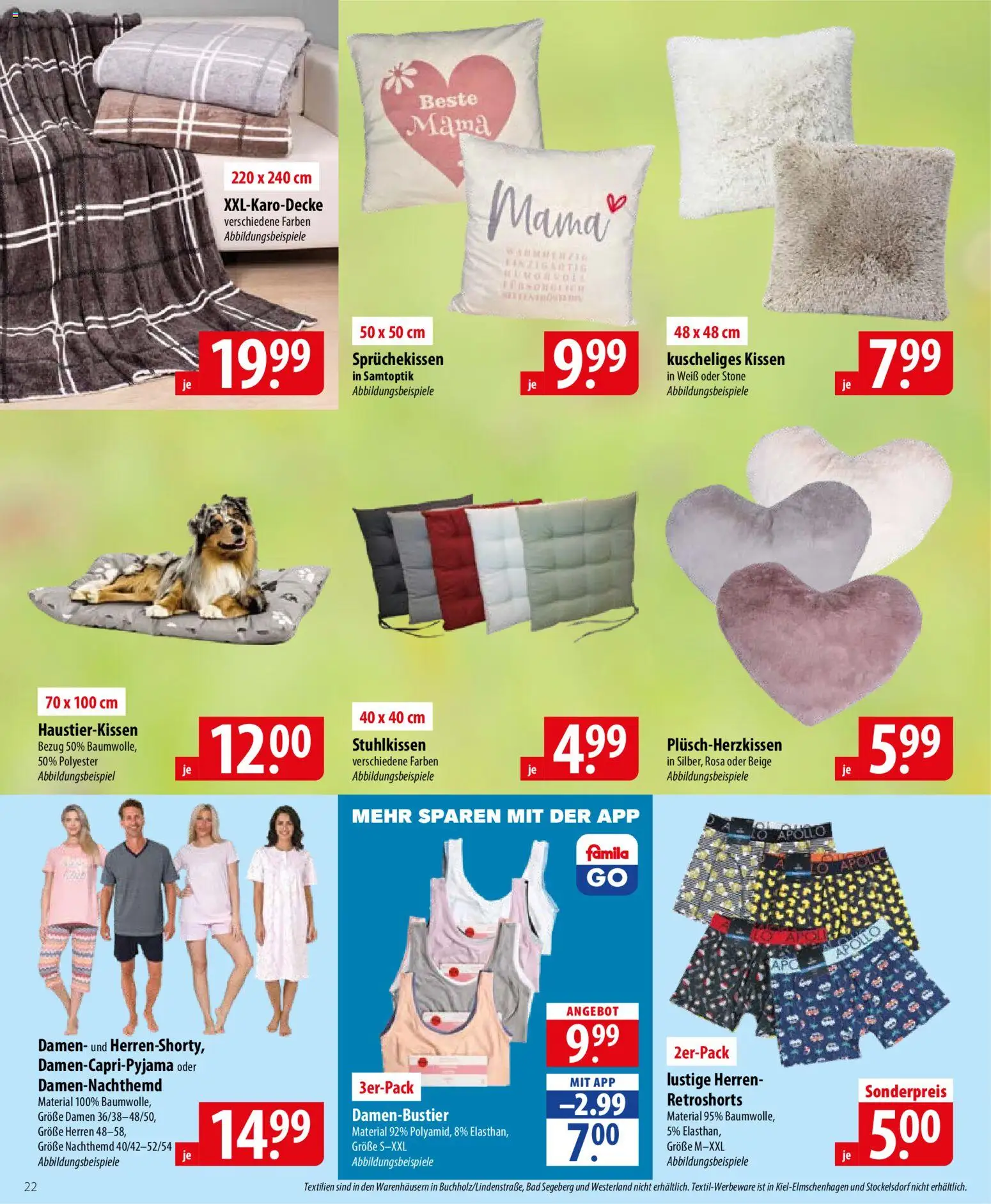Famila Prospekt 	 – gültig ab 20.04.2026 | Seite: 22 | Produkte: Kissen, Bad