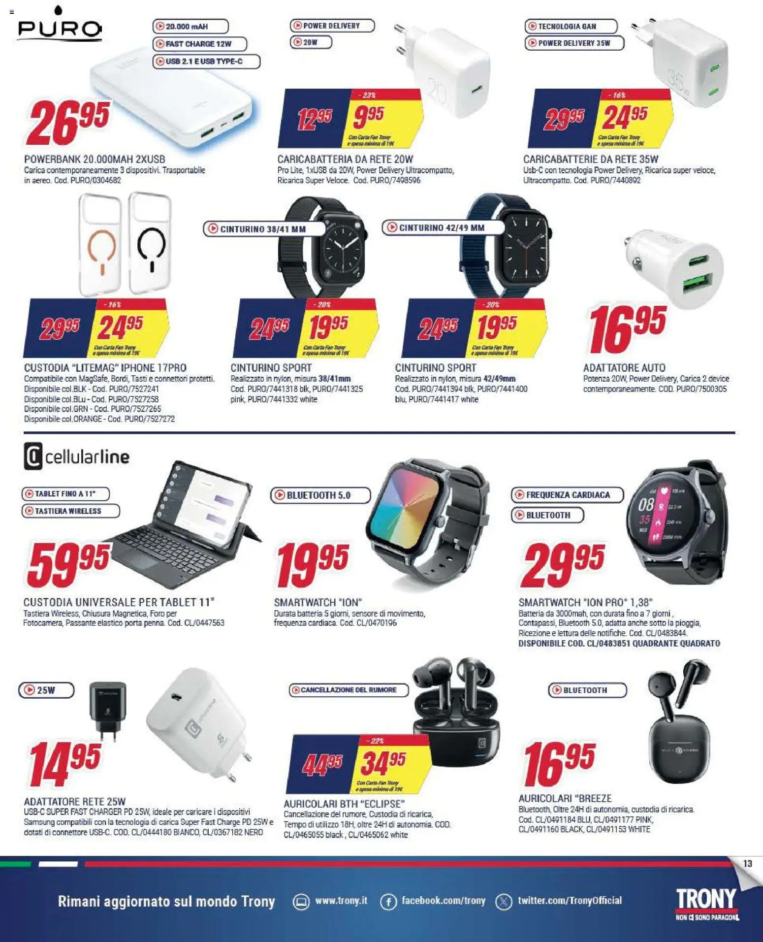 Volantino Trony del 27.12.2025 | Pagina: 13 | Prodotti: Connettore, Adattatore, Fan, Caricabatterie