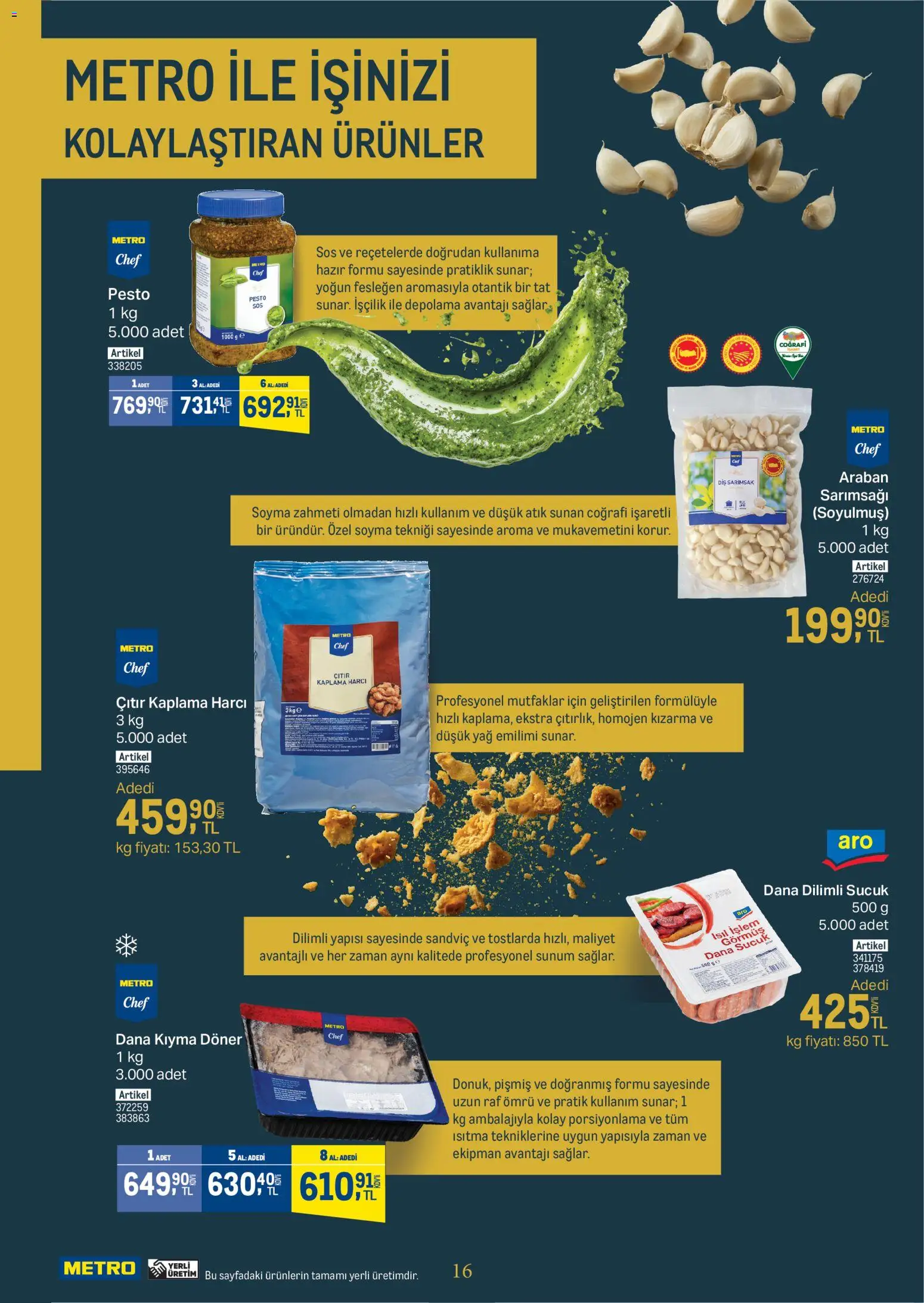 Metro - Kurum ve İşletme Mutfakları - 04.02.2026 tarihinden itibaren geçerlidir | Sayfa: 16