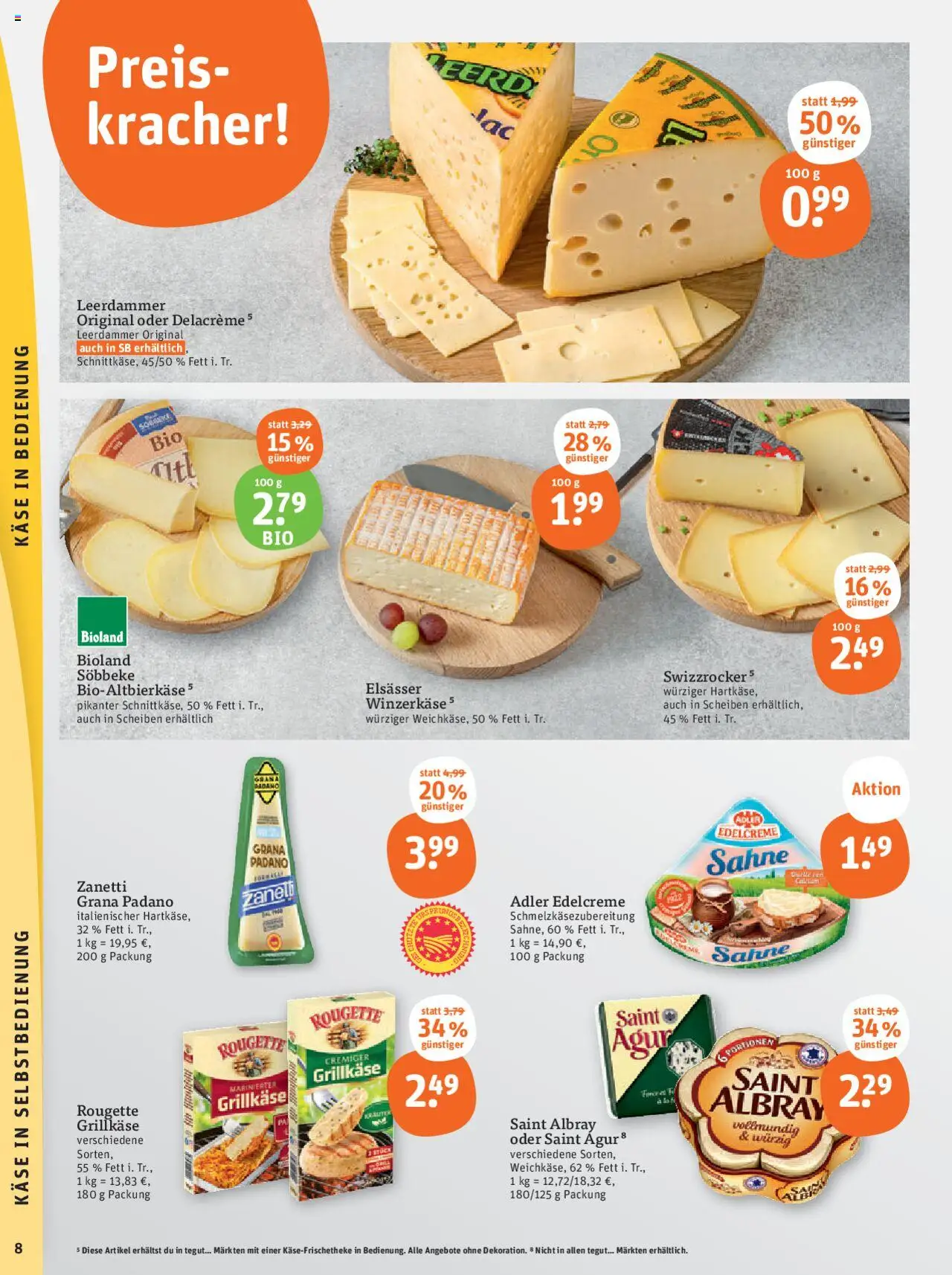 Tegut Prospekt 	 - gültig ab dem 12.05.2025 | Seite: 10 | Produkte: Käse, Leerdammer, Sahne