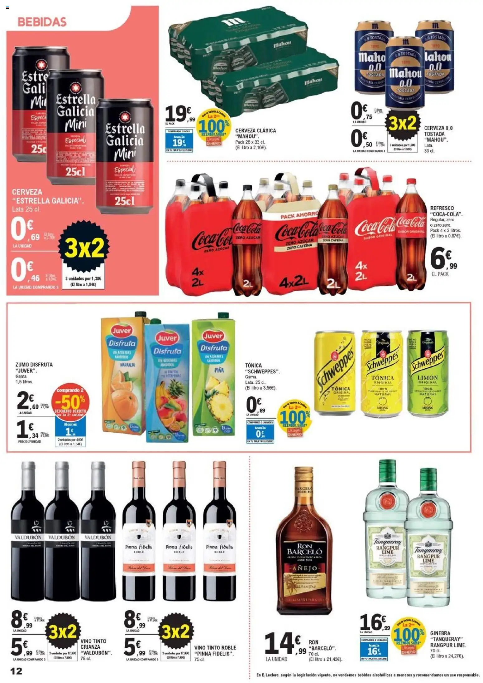 E.Leclerc folleto │ válido desde el 05.11.2025 | Página: 12 | Productos: Vino, Piña, Ginebra, Ροζ πιπέρι