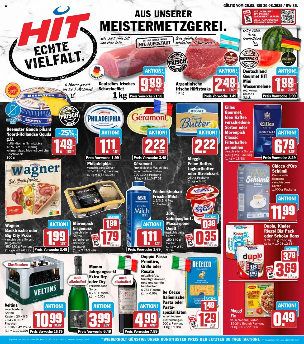 HIT - Nordrhein-Westfalen - gültig ab dem 25.08.2025 | Seite: 1 | Produkte: Maggi, Mascarpone, Joghurt, Salami