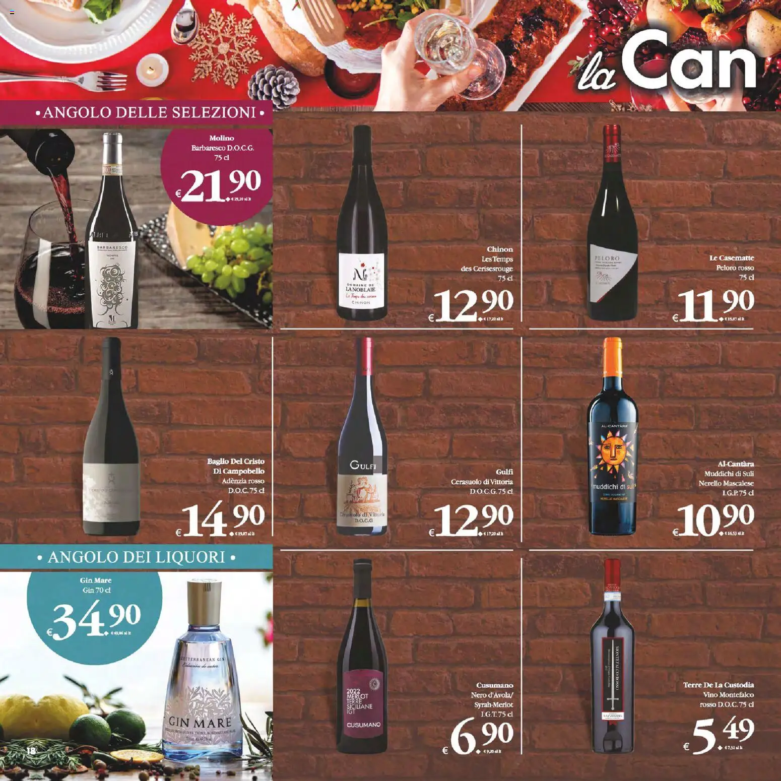 Volantino Decò del 05.12.2025 | Pagina: 18 | Prodotti: Gin, Vino
