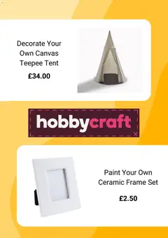 Preview of Hobbycraft - Offers valid from 04.04.2026 | Page: 4 | Products: Tent, Paint