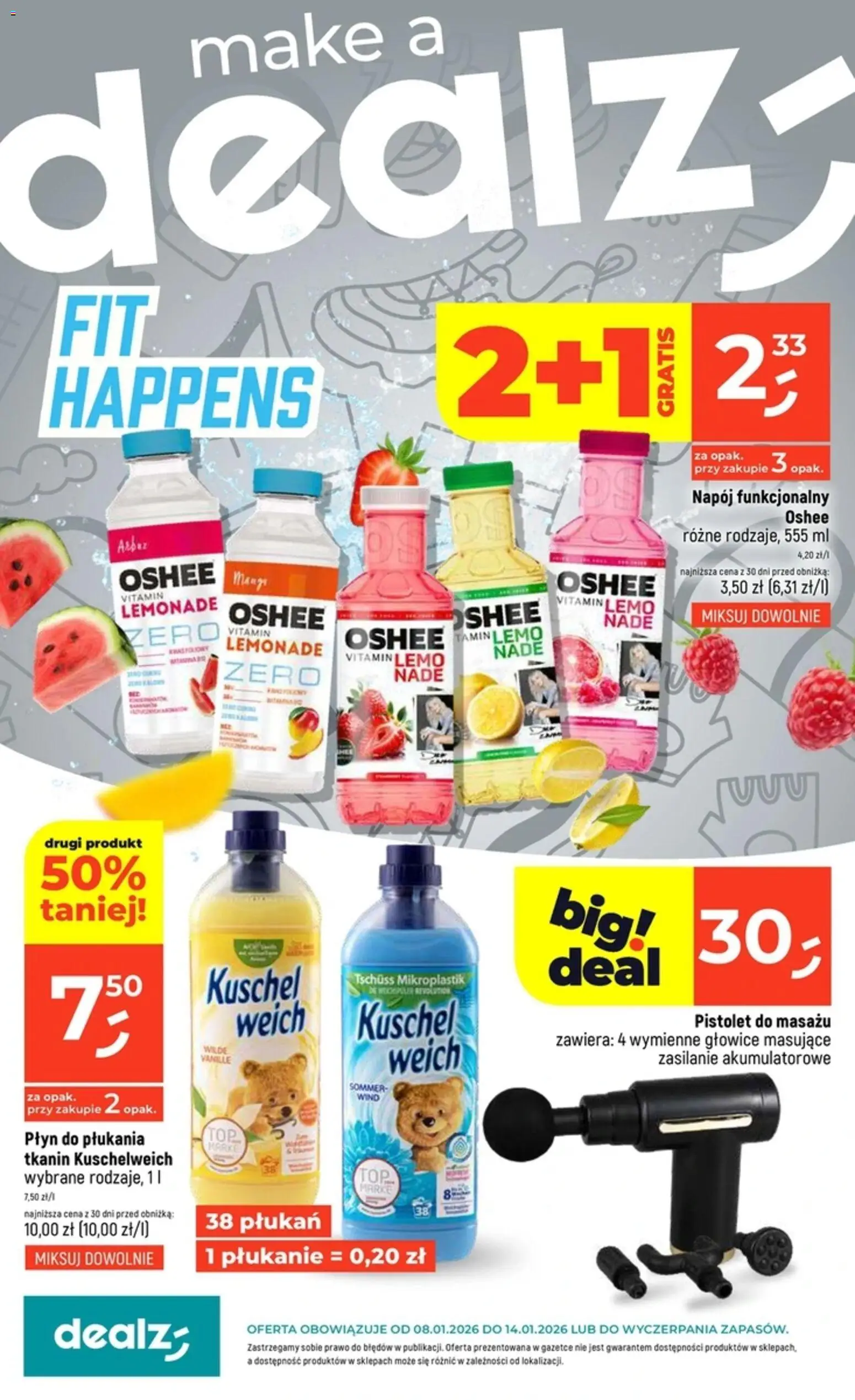 Dealz Gazetka od 08.01.2026 | Strona: 1 | Produkty: Płyn do płukania tkanin
