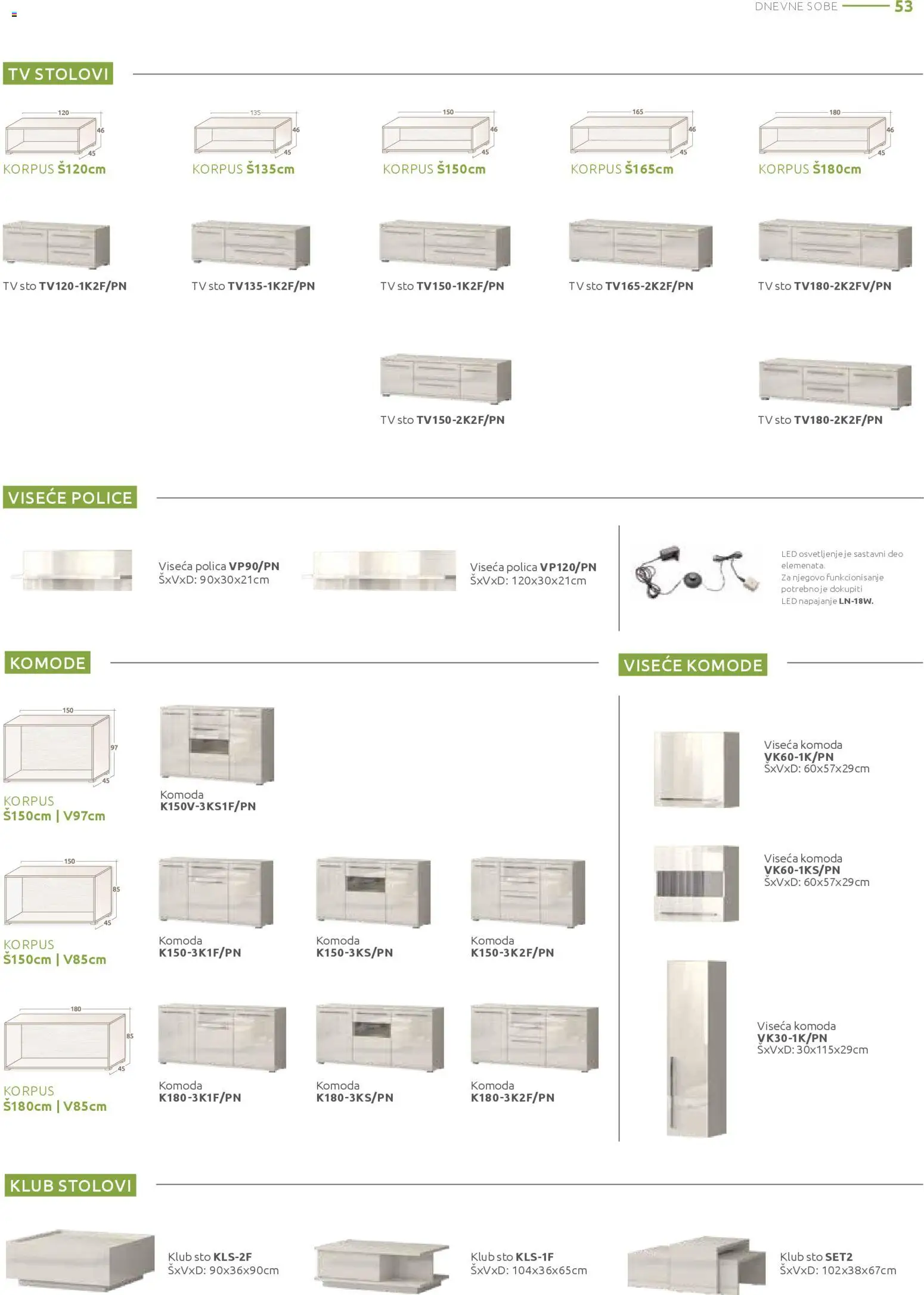 Jela katalog - važi od 17.11.2025 | Strana: 53 | Proizvode: Komoda, Polica, Sto