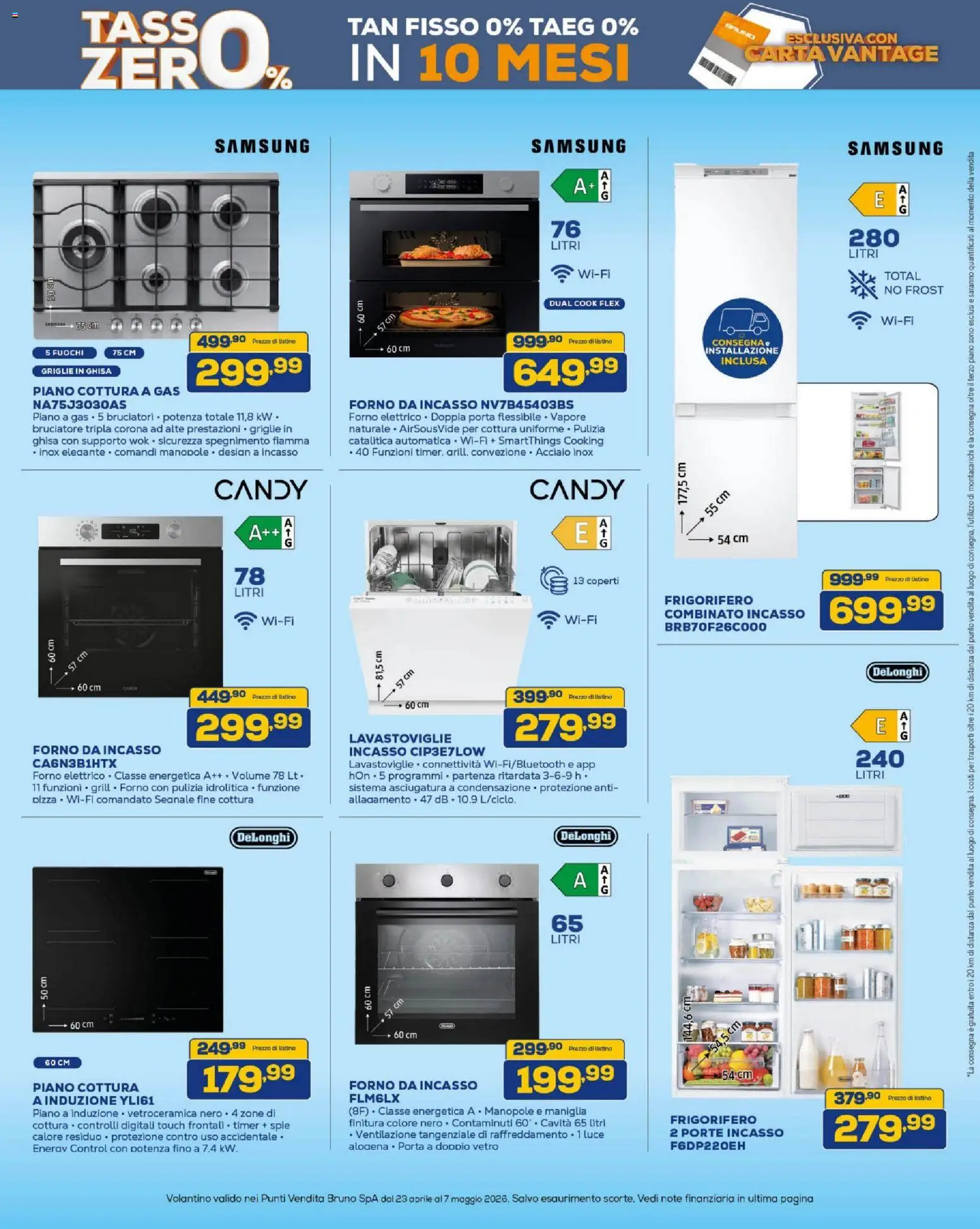 Volantino BRUNO del 23.04.2026 | Pagina: 36 | Prodotti: Frigorifero, Forno, Forno elettrico, Samsung