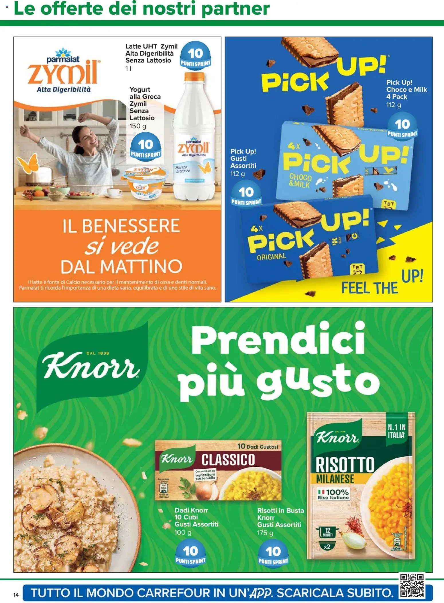Volantino Carrefour del 23.04.2026 | Pagina: 14 | Prodotti: Yogurt, Riso, Latte, The
