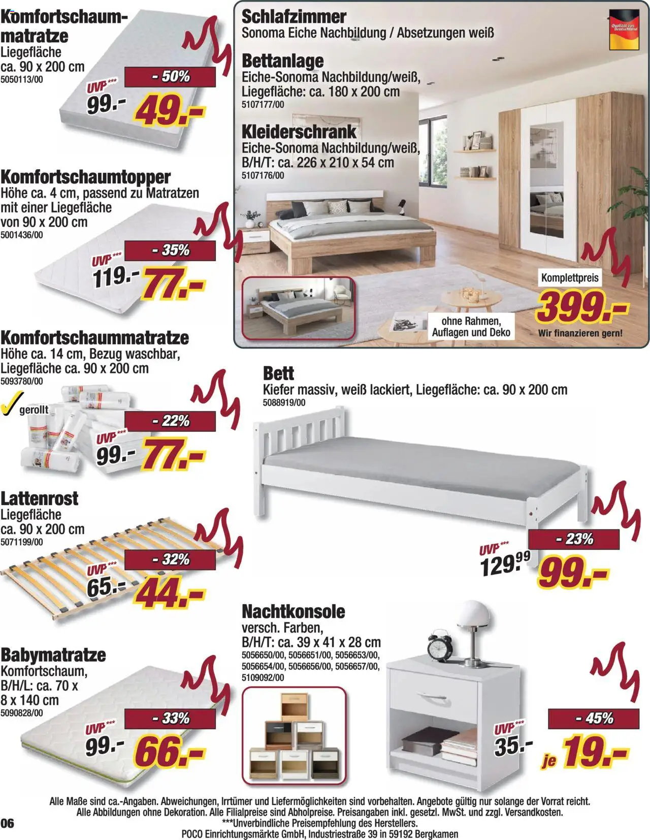 Poco Hot Deals - gültig ab dem 26.07.2025 | Seite: 6 | Produkte: Bett, Matratze, Kleiderschrank, Lattenrost
