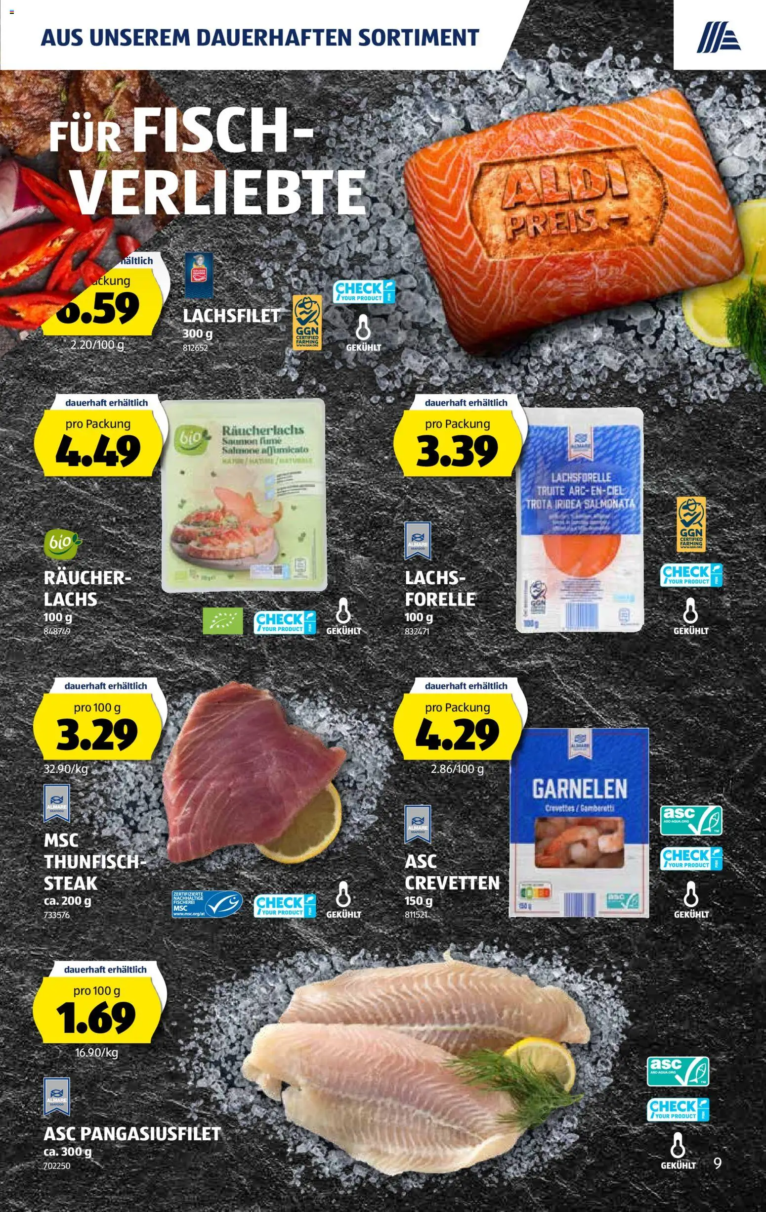 Aldi aktionen – gültig ab 12.03.2026 | Seite: 10 | Produkte: Garnelen, Lachs, Räucherlachs, Fisch