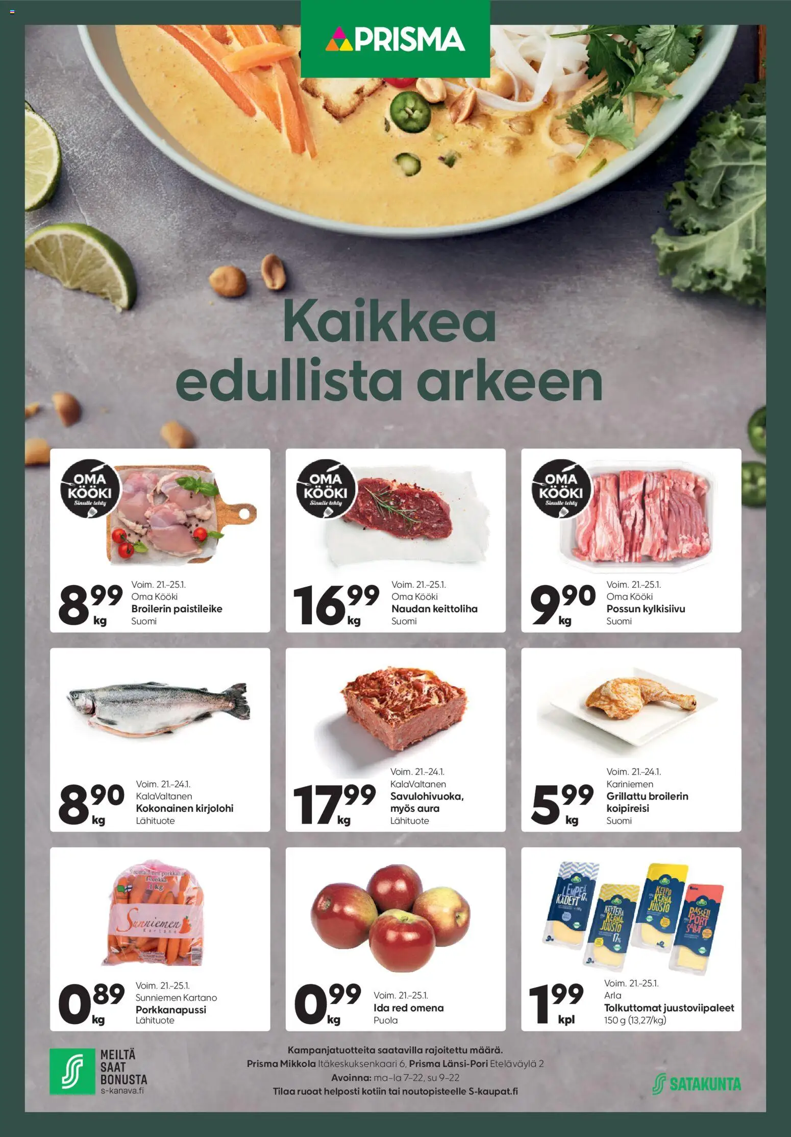 Prisma tarjoukset – voimassa 21.01.2026 alkaen | Sivu: 1 | Tuotteet: Kirjolohi, Kokonainen