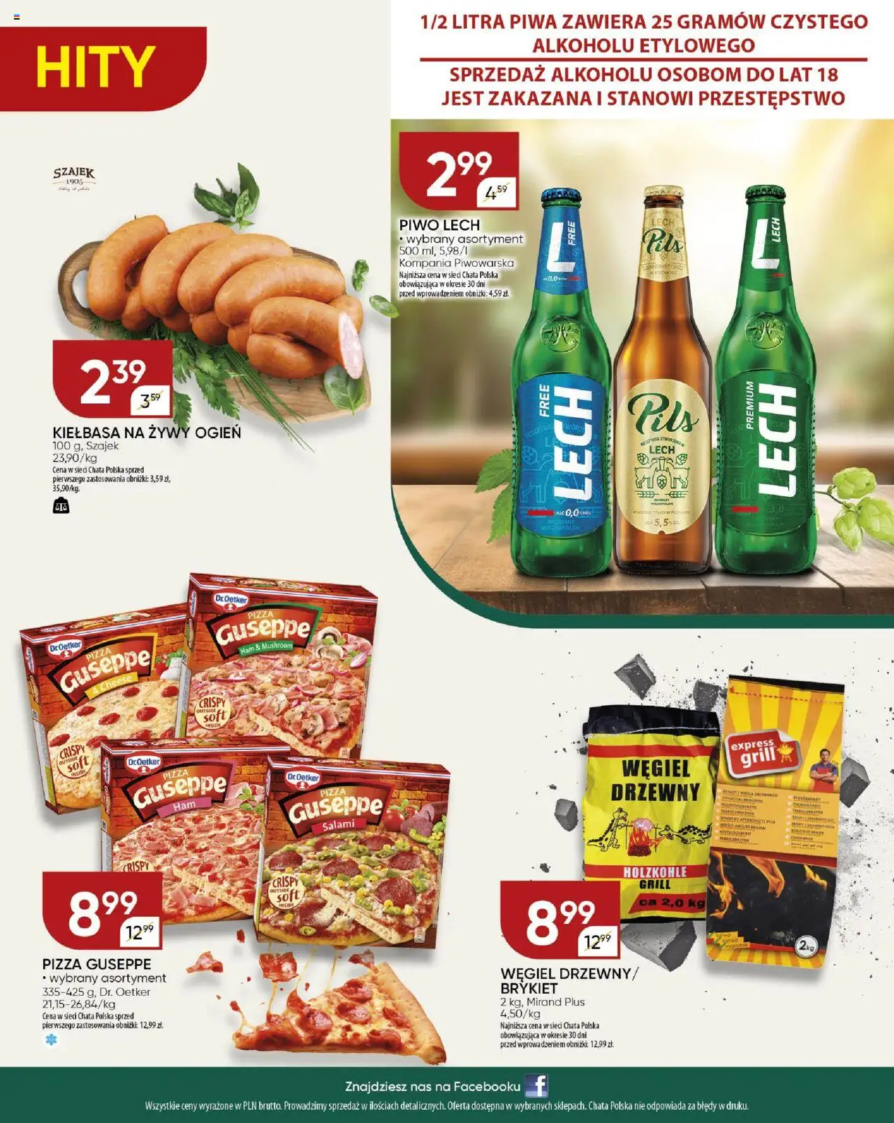 Chata Polska Gazetka od 17.06.2025 | Strona: 20 | Produkty: Kiełbasa, Salami, Pizza, Piwo