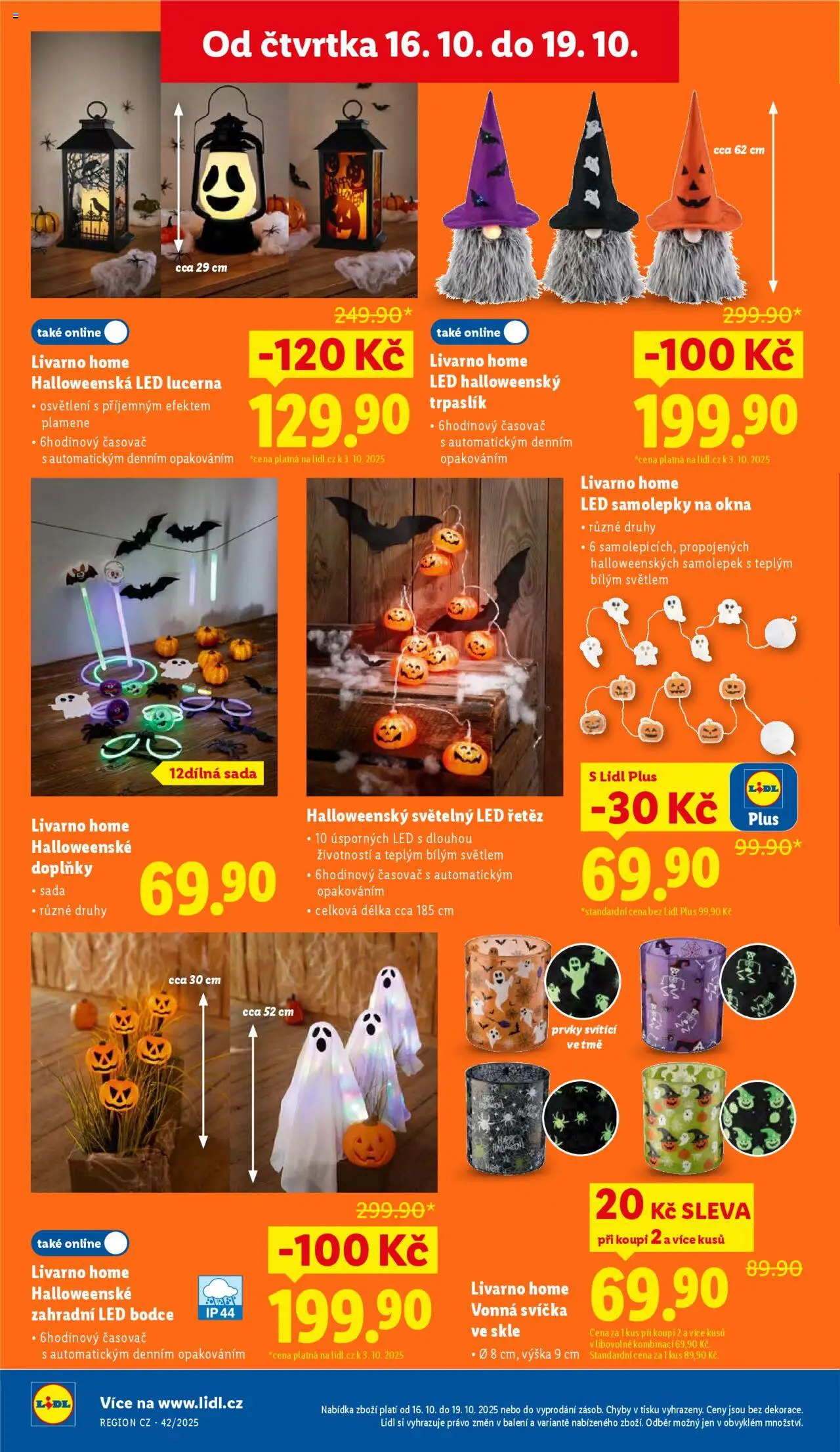 Lidl leták od 16.10.2025 | Strana: 38 | Produkty: Lucerna, Svíčka, Samolepky, LED