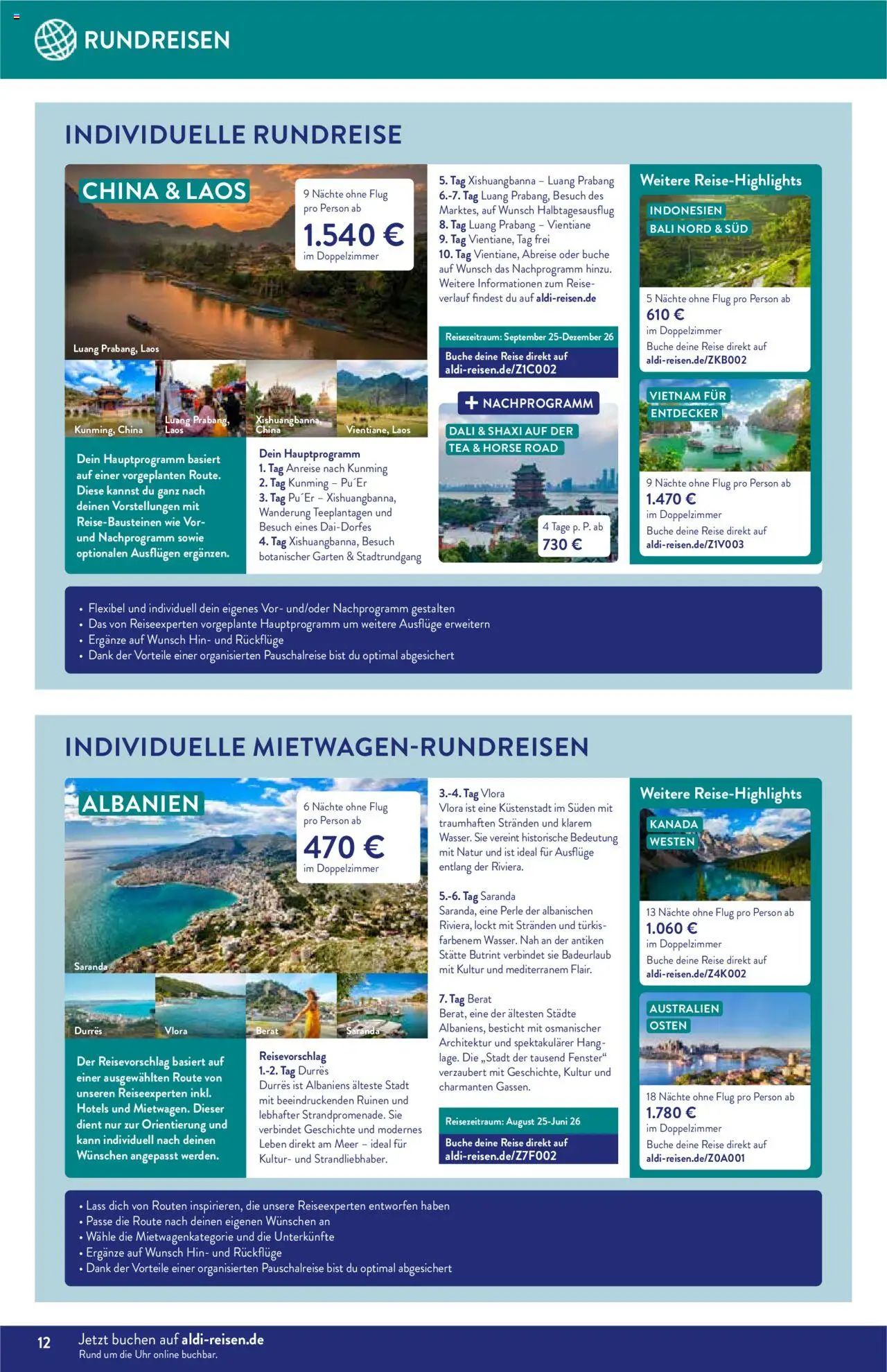Aldi Reisen - Reise-Highlights - gültig ab dem 01.08.2025 | Seite: 12