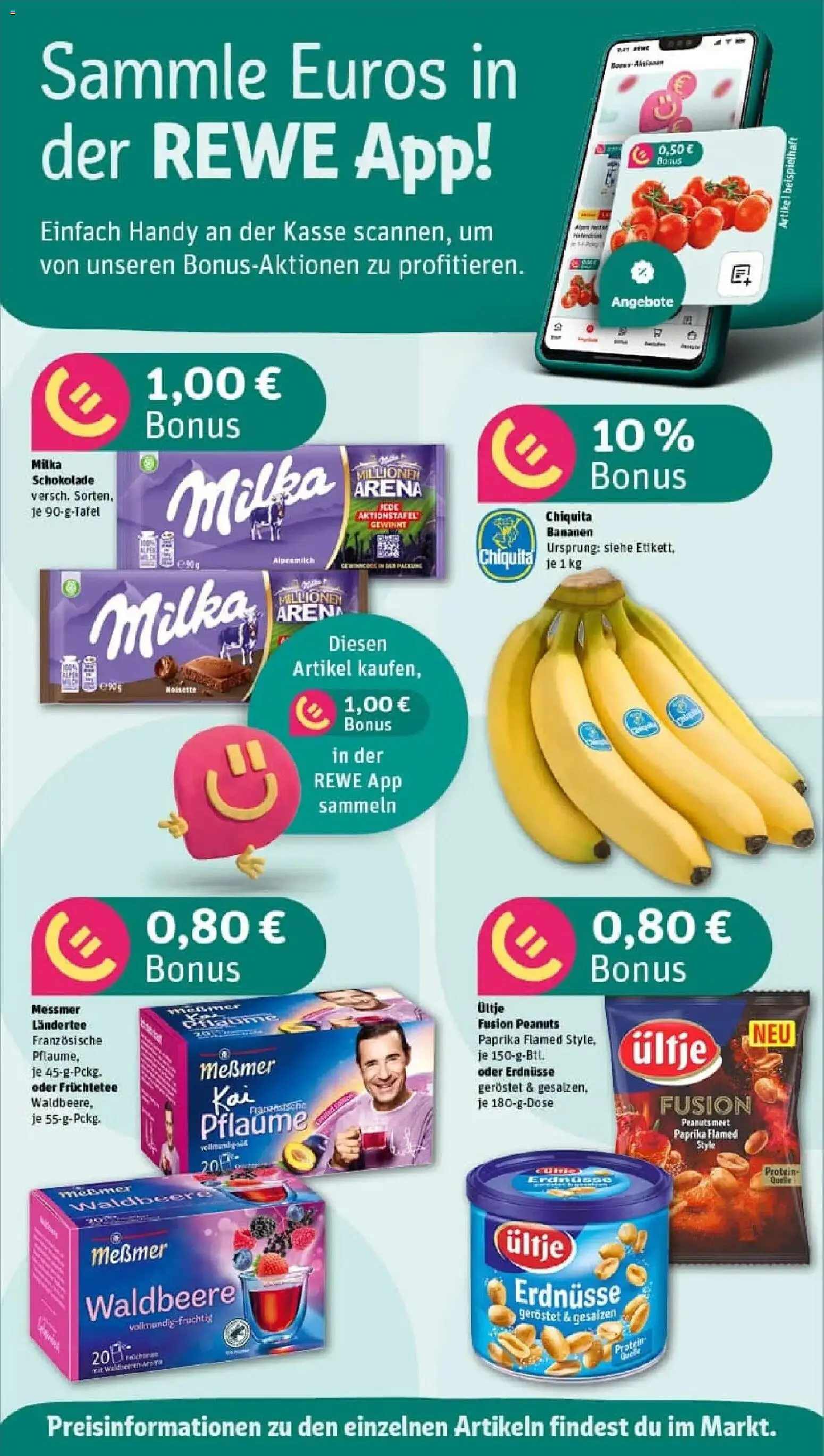 Rewe prospekt Köln / Ehrenfeld	 – gültig ab 23.11.2025 | Seite: 4 | Produkte: Ultje erdnusse, Schokolade, Milka schokolade, Bananen