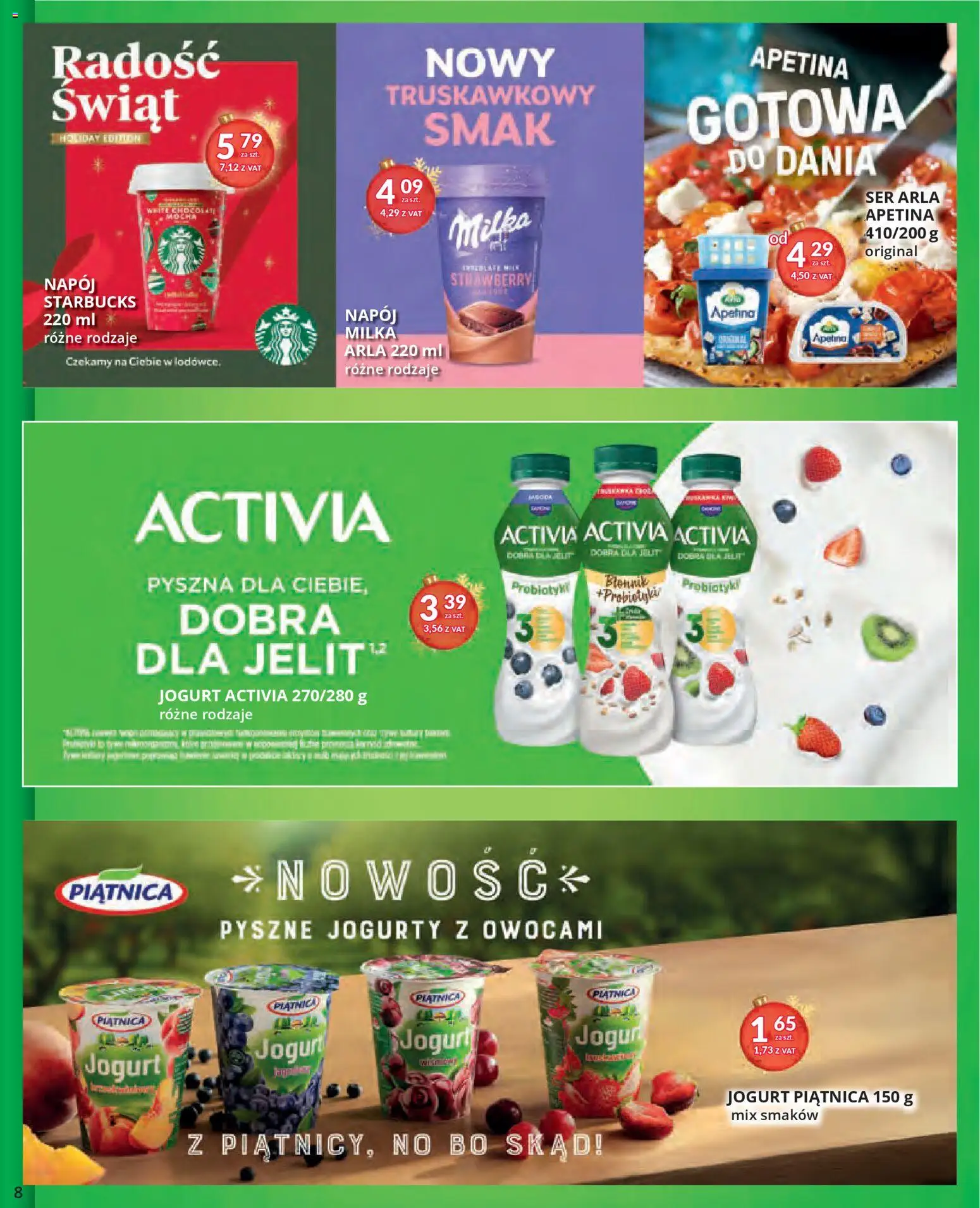 Eurocash Gazetka od 17.11.2025 | Strona: 8 | Produkty: Milka, Ser, Jogurt