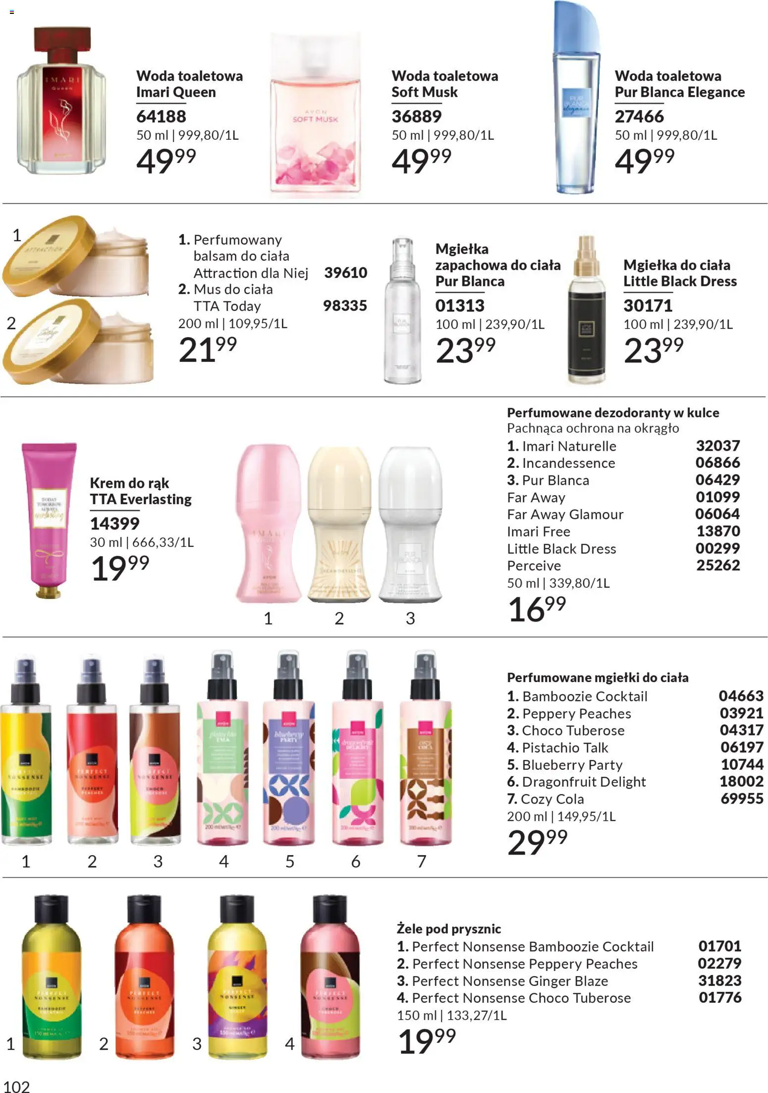 Avon Katalog 1 2026 od 01.01.2026 | Strona: 101 | Produkty: Prysznic, Woda toaletowa, Krem, Woda