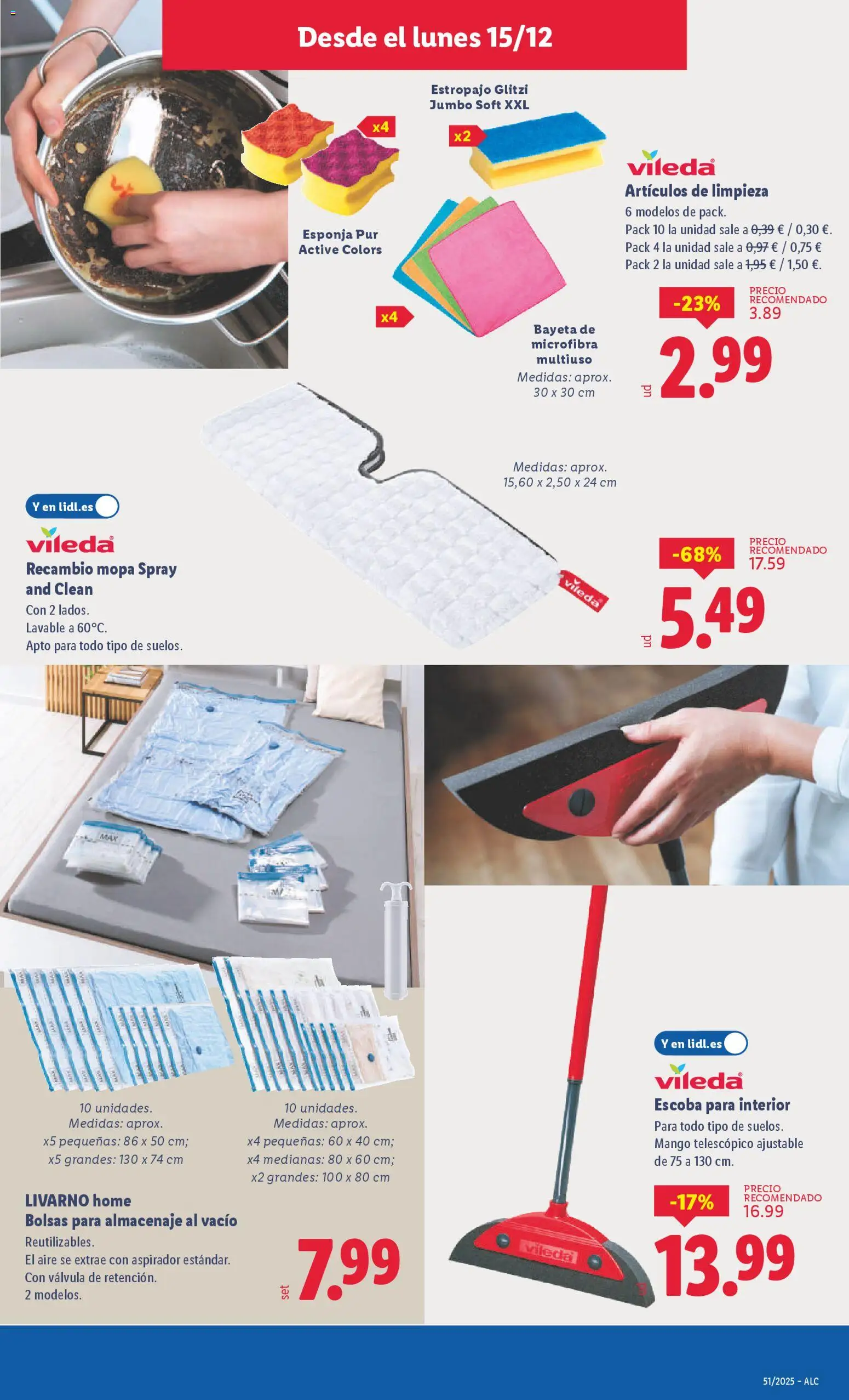 Lidl folleto de bazar │ válido desde el 15.12.2025 | Página: 17 | Productos: Esponja, Ρούτερ, Almacenaje, Aspirador