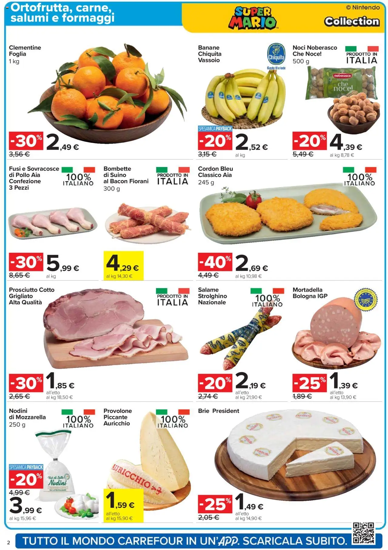 Volantino Carrefour del 14.10.2025 | Pagina: 2 | Prodotti: Pollo, Prosciutto, Mortadella, Vassoio