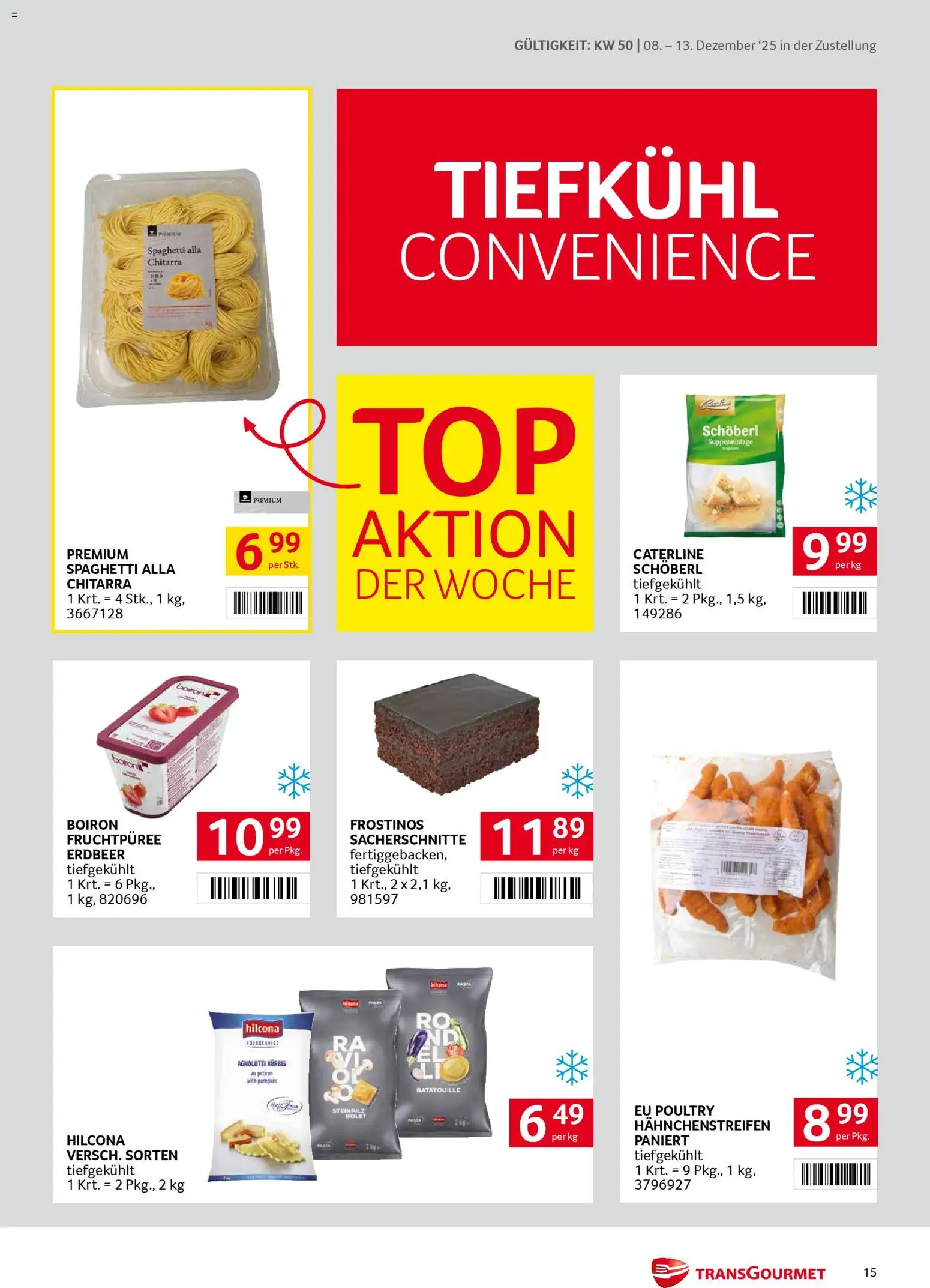 Transgourmet Zustellaktion gültig ab 08.12.2025 | Seite: 15 | Produkte: Kürbis, Hajdina liszt