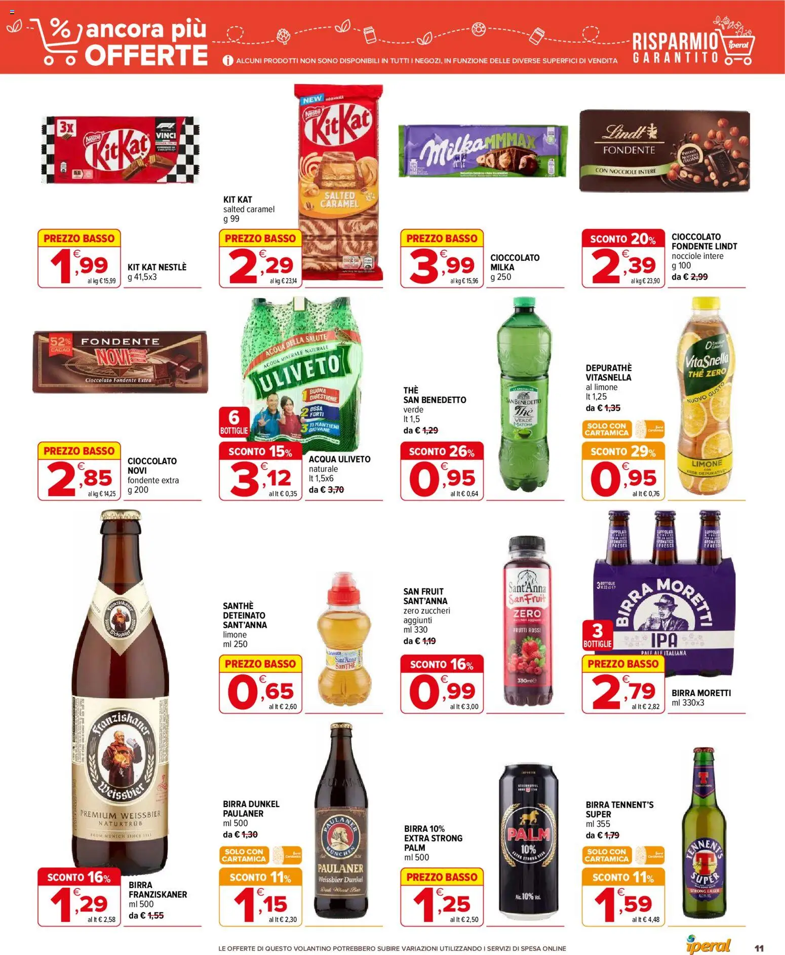 Volantino Iperal del 05.03.2026 | Pagina: 11 | Prodotti: Tennent's, Cioccolato, Limone, The
