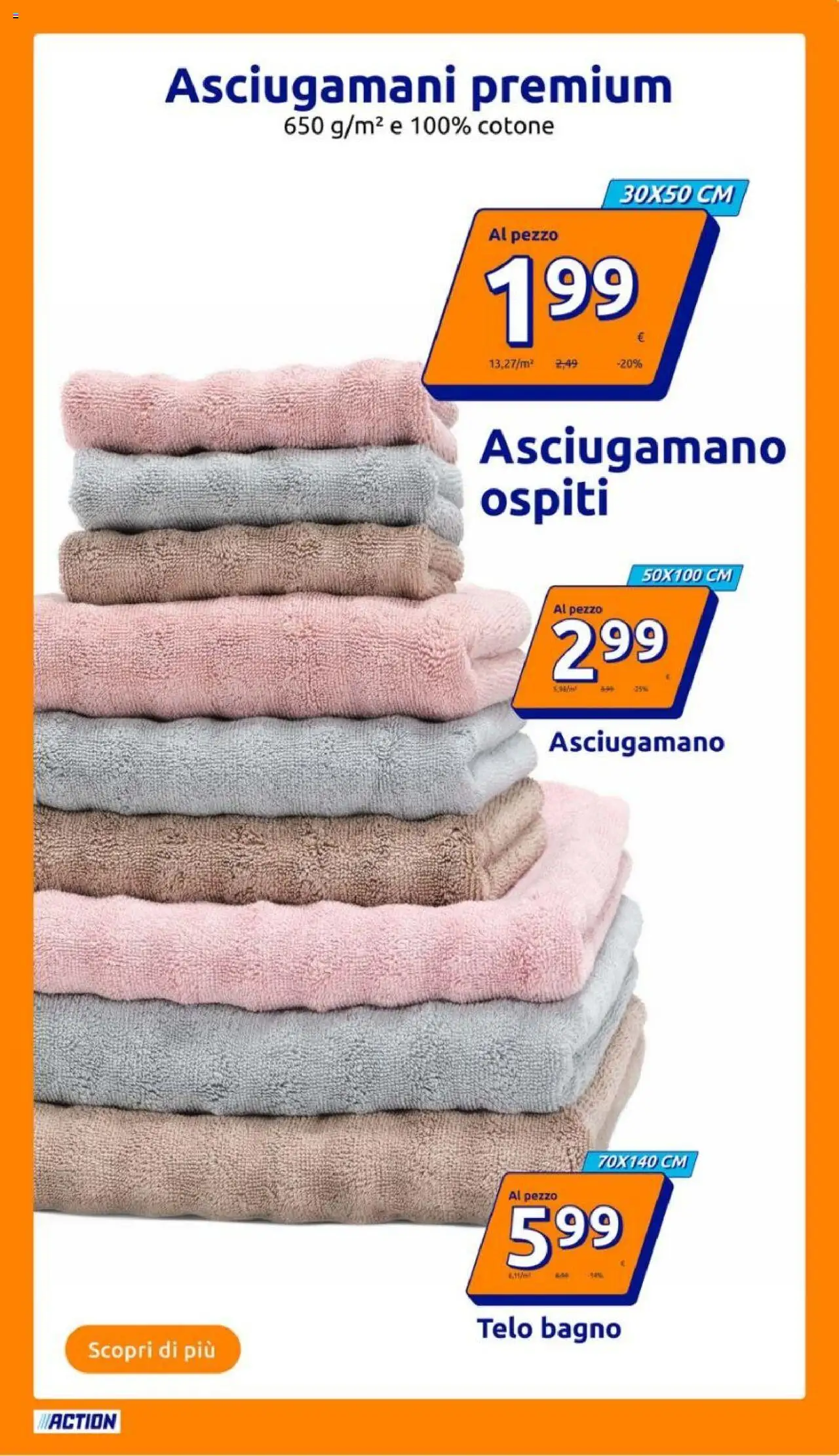 Volantino Action del 13.08.2025 | Pagina: 13 | Prodotti: Asciugamano, Bagno
