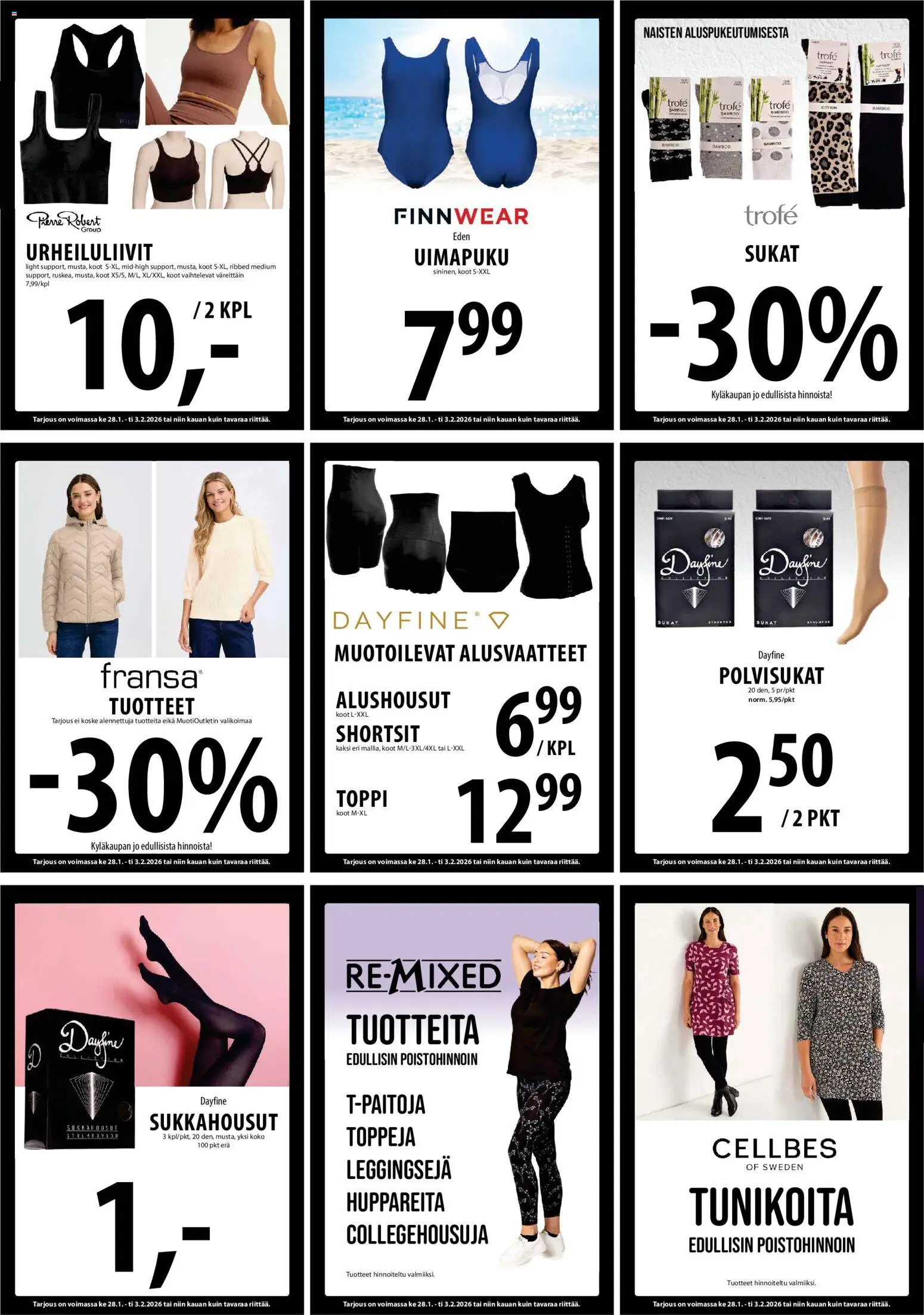 Tuuri tarjoukset – voimassa 28.01.2026 alkaen | Sivu: 14 | Tuotteet: Sukkahousut, Alusvaatteet, Uimapuku, Alushousut