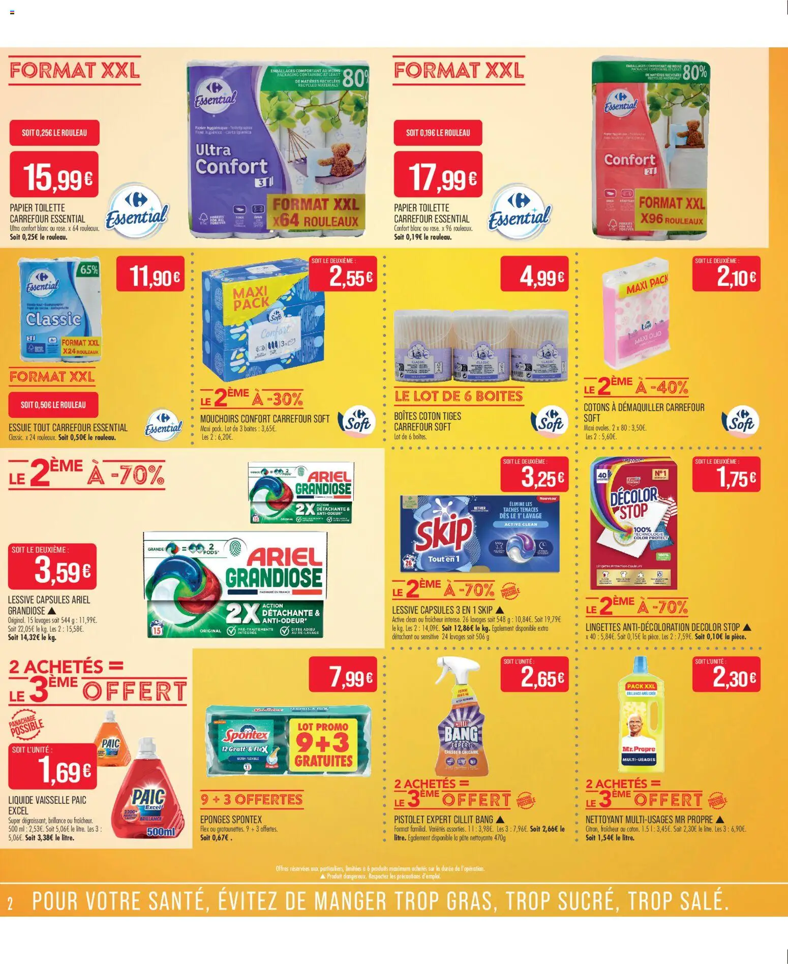 {H1} | Page: 2 | Produits: Ariel, Liquide vaisselle, Détachant, Mouchoirs