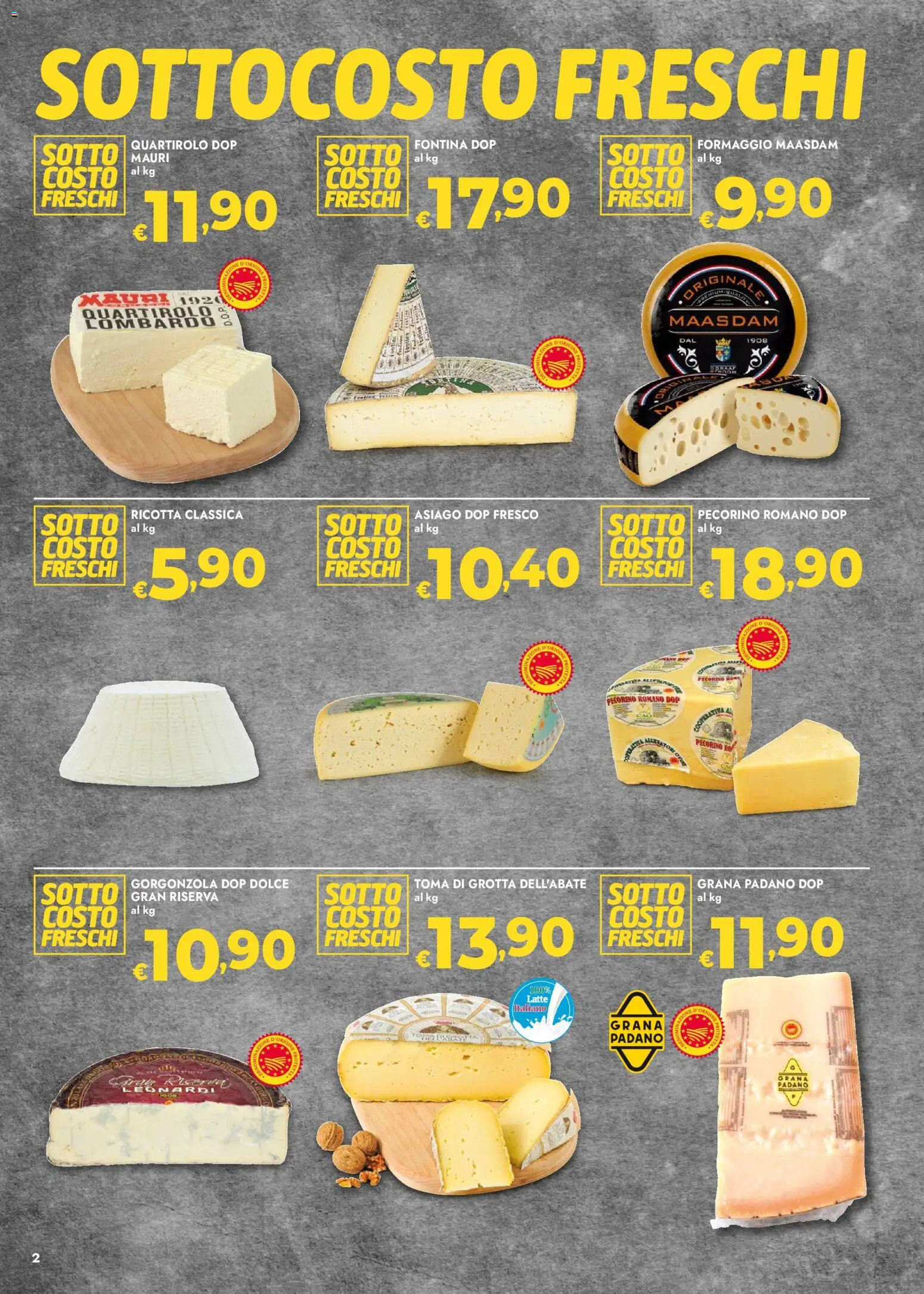 Volantino bennet del 06.11.2025 | Pagina: 2 | Prodotti: Formaggio, Ricotta, Gorgonzola, Pecorino