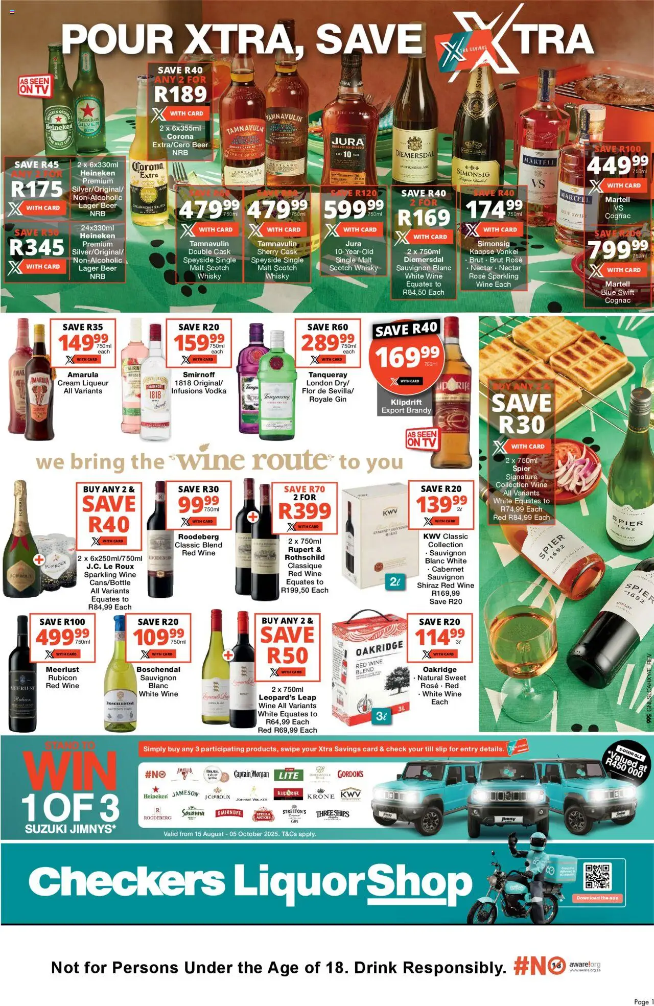 New Checkers catalogue – valid from 23.09.2025 | Page: 1 | Products: Case, TV, Beer, Vodka
