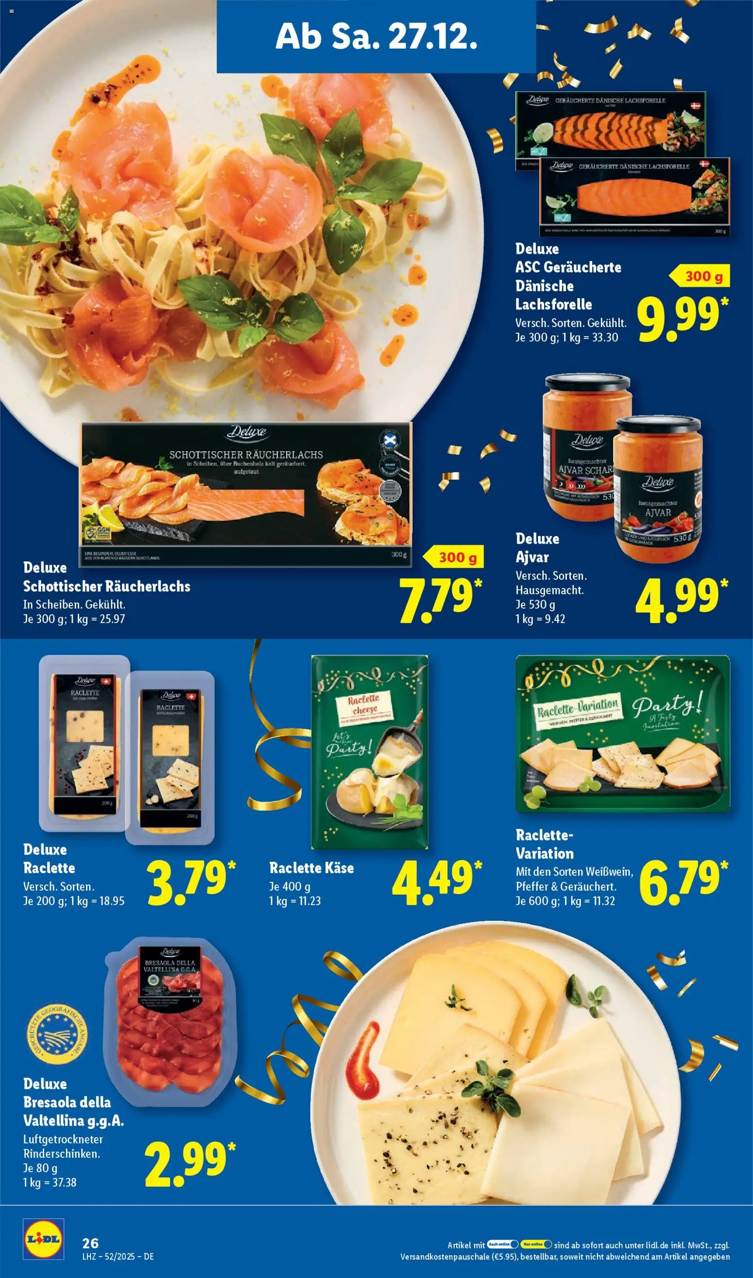 Lidl Prospekt Hilders – gültig ab 22.12.2025 | Seite: 44 | Produkte: Käse, Räucherlachs, Pfeffer, Raclette