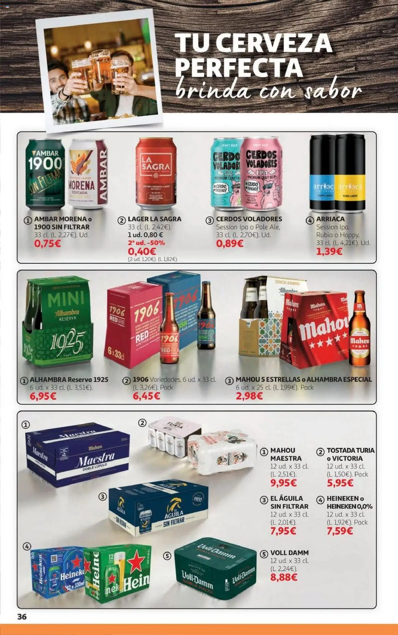 Alcampo - HG Cataluňa │ válido desde el 06.10.2025 | Página: 36 | Productos: Cerveza, Cerdo, PC, Σπανάκι