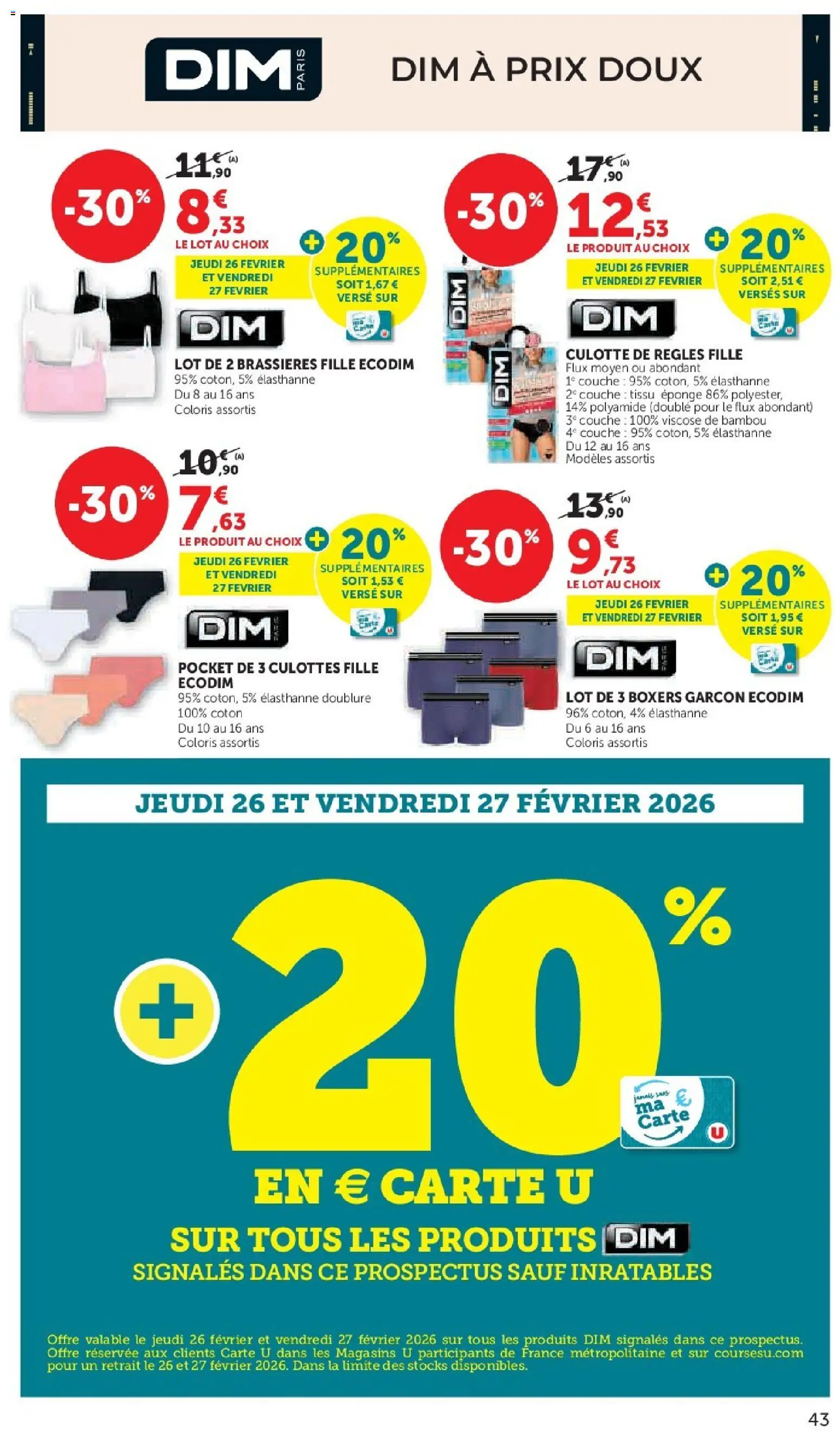 {H1} | Page: 43 | Produits: Coton, Eponge, Culotte