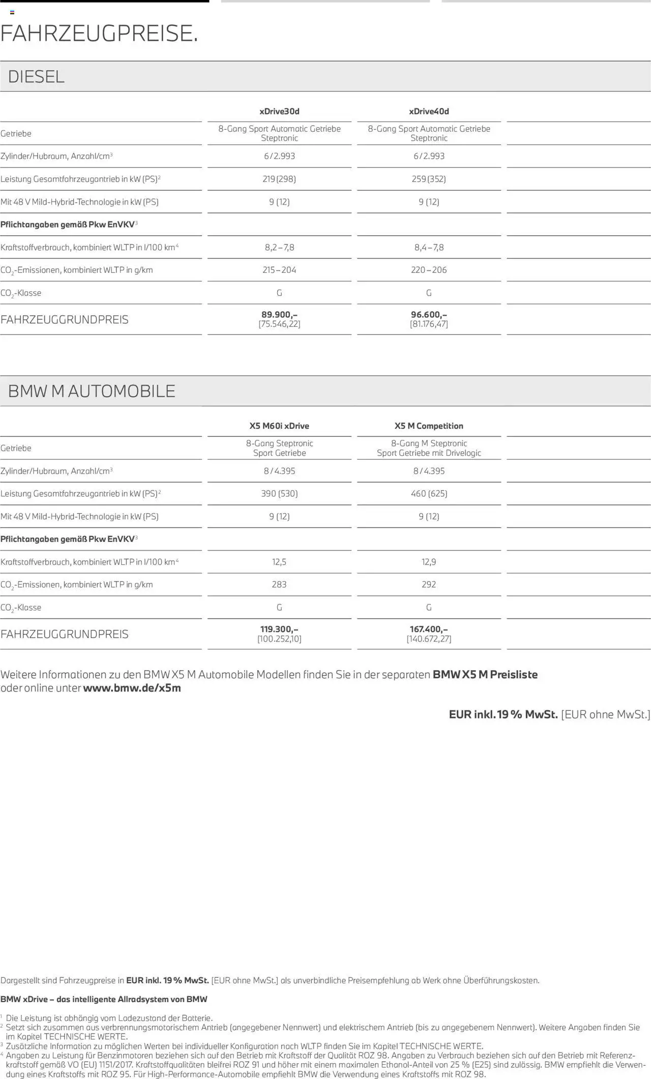 BMW X5 - gültig ab dem 01.08.2025 | Seite: 5