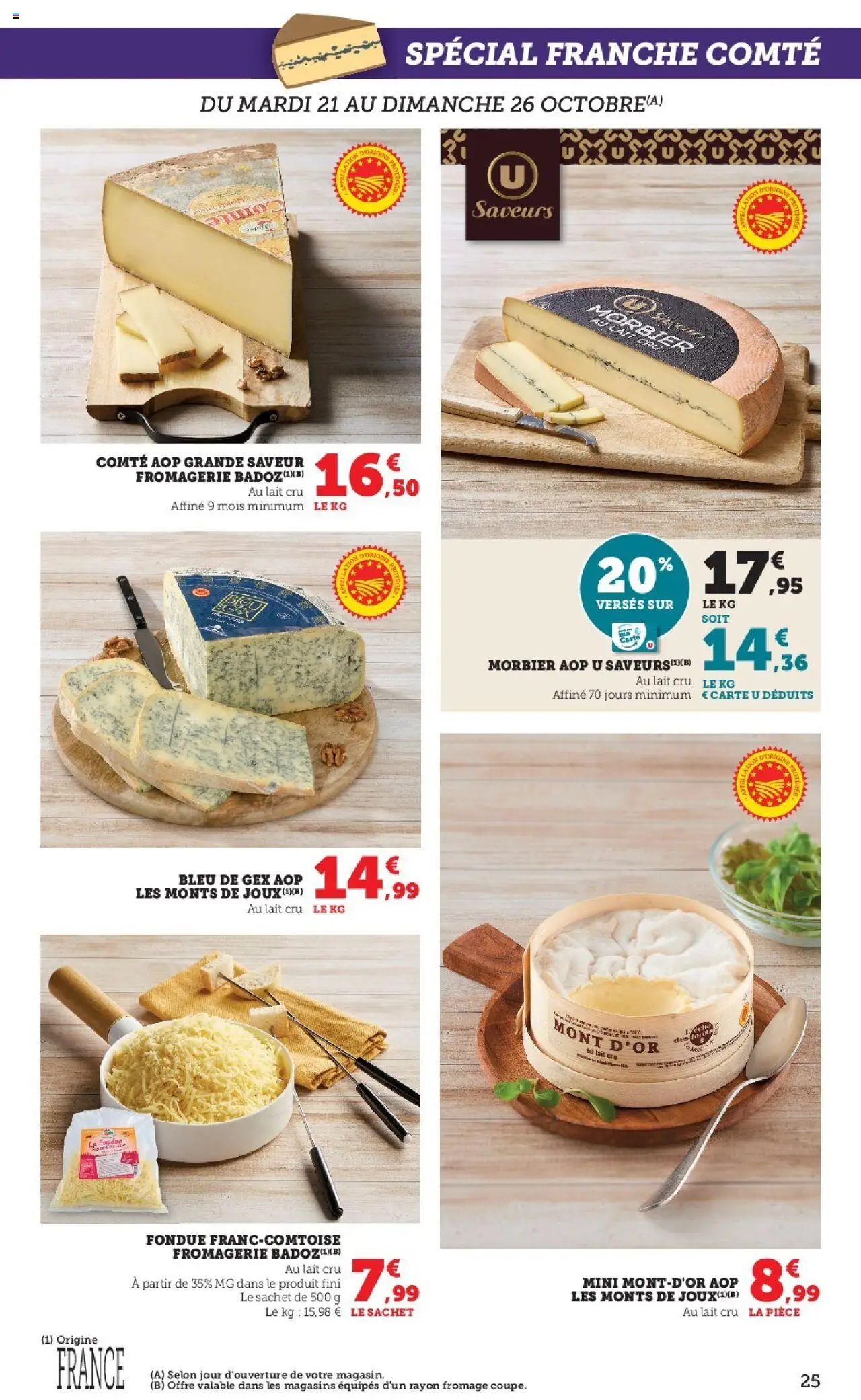 {H1} | Page: 25 | Produits: Morbier aop, Mont d'or, Lait, Fromage