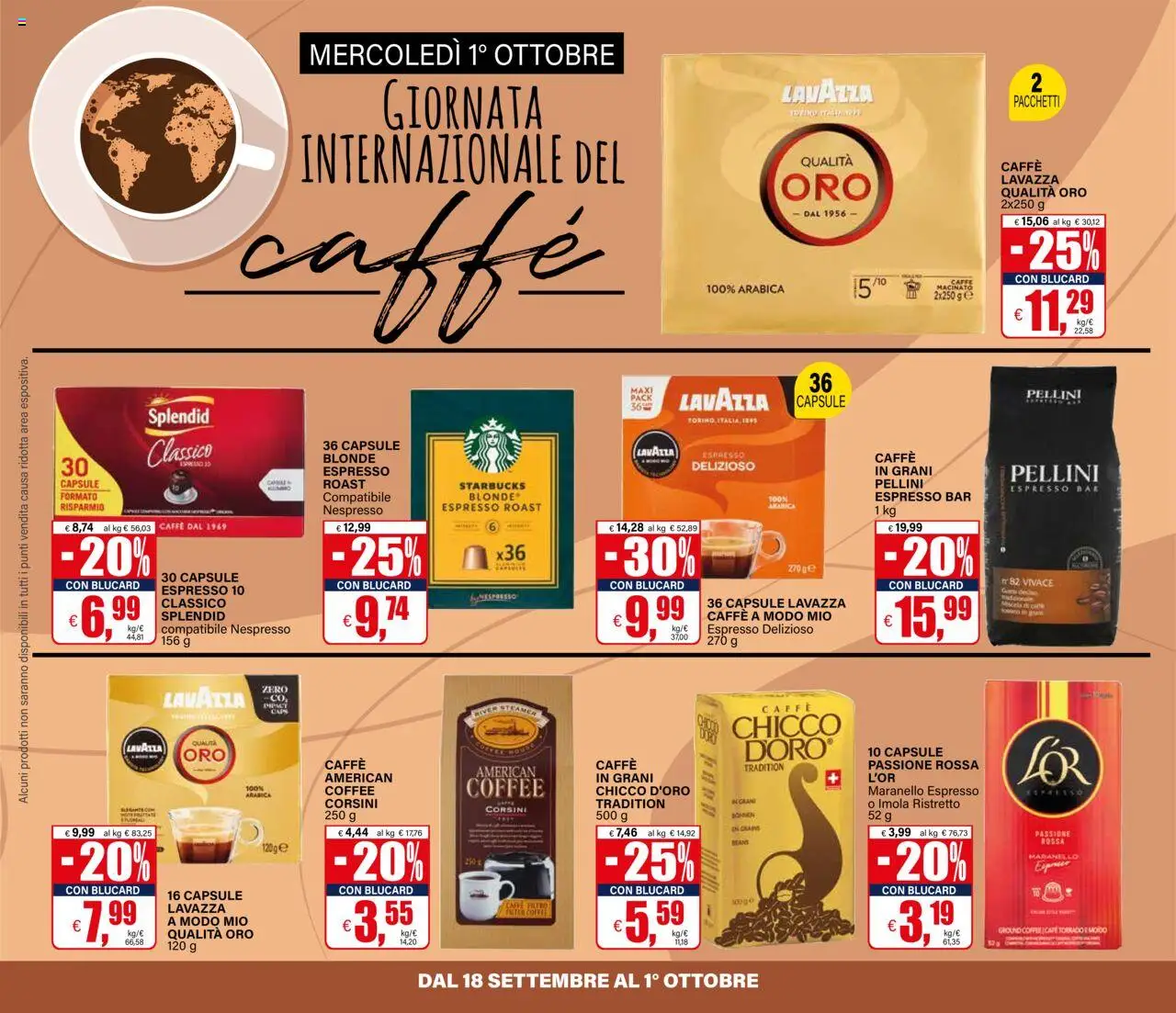 Volantino Il Gigante del 18.09.2025 | Pagina: 26 | Prodotti: Caffè, Caffè in grani, Lavazza, Macinato