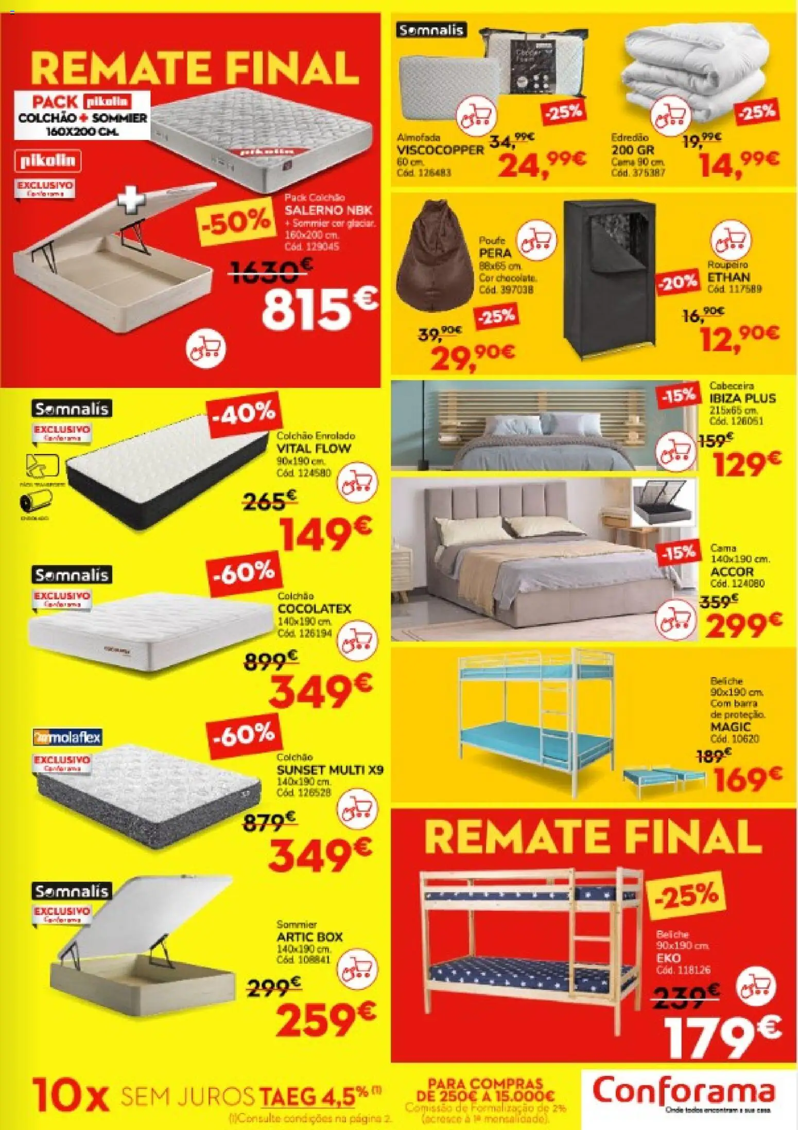 Conforama folheto │ válido de 15.01.2026 | Página: 5 | Produtos: Cama, Colchão, Almofada, Chocolate