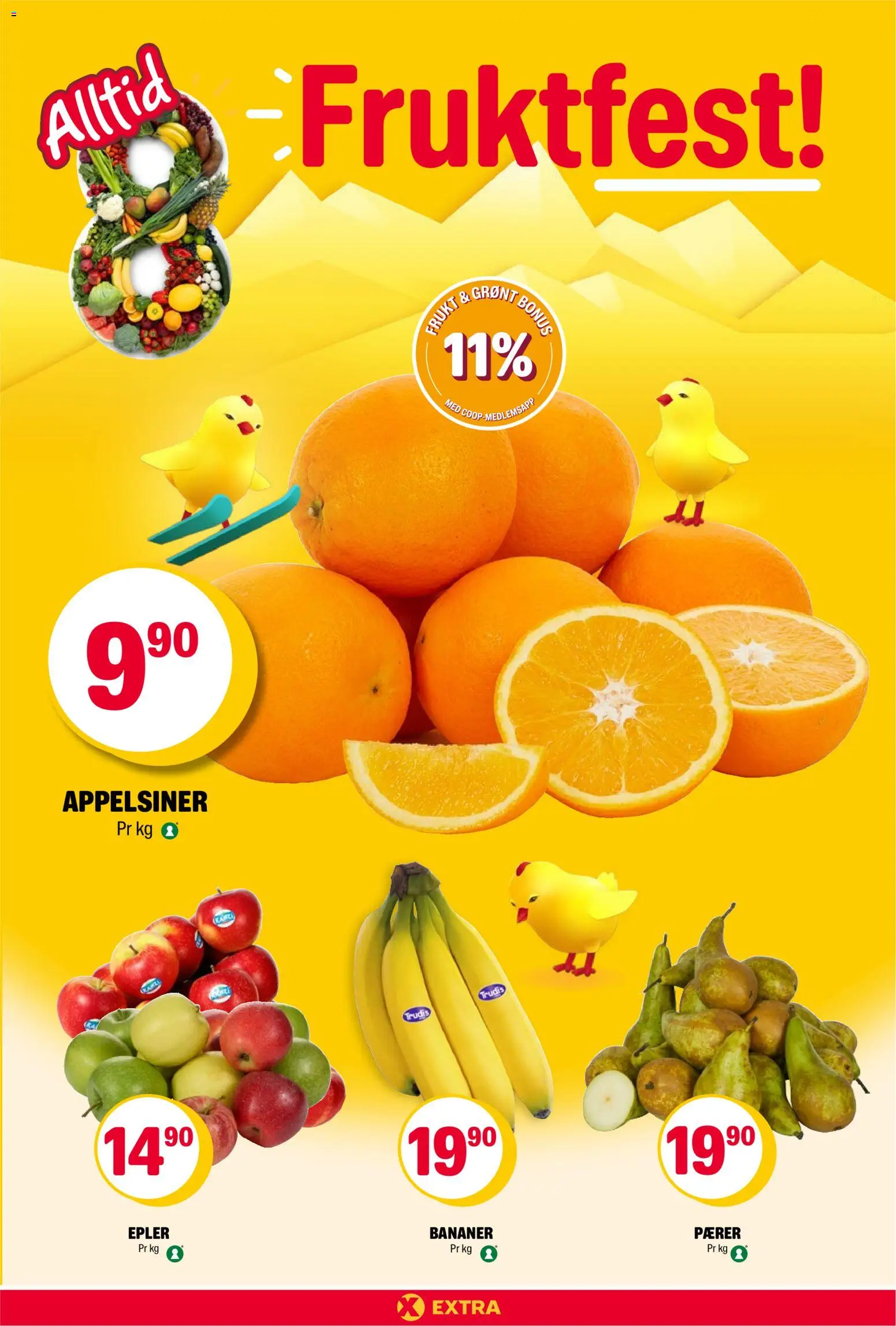 {H1} | Side: 10 | Produkter: Epler, Appelsiner, Bananer, Pærer