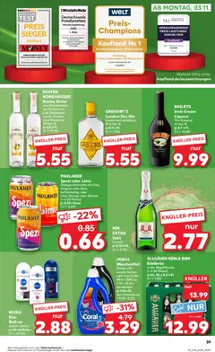 CORAL Waschmittel, flüssig 1,15 l, versch. Sorten, oder Caps Color All in 1 259,5 g, = 15 - 23 Anwendungen je 1,15-I-FI. ab 30.10.2025 gültig | Seite: 59