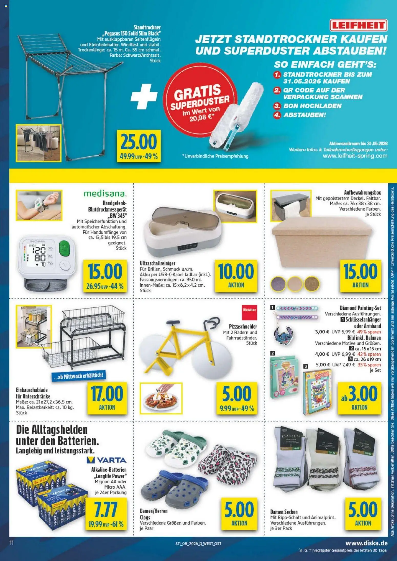 Diska - Diska Angebote Bayern KW08 – gültig ab 16.02.2026 | Seite: 11 | Produkte: Fanta, Socken