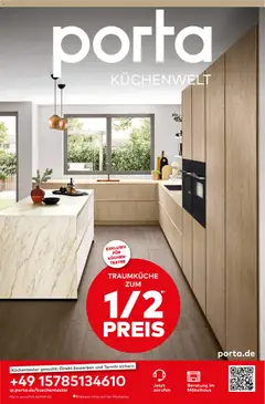 Porta! Küchentester gesucht: Jetzt bewerben und Küche zum halben Preis sichern - Berlin ab 05.01.2026 gültig