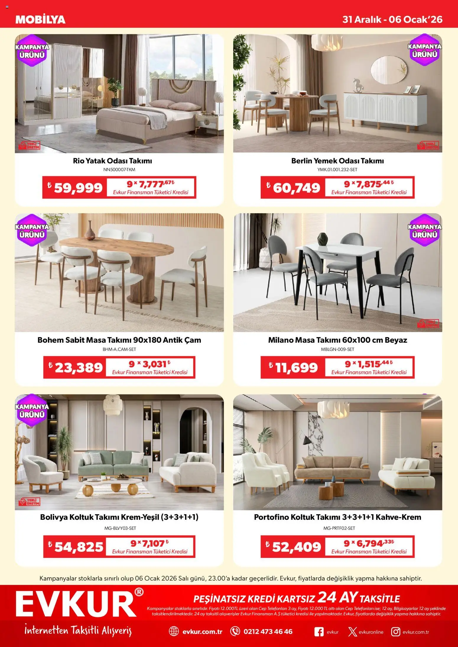 Evkur Katalog - 31.12.2025 tarihinden itibaren geçerlidir | Sayfa: 10