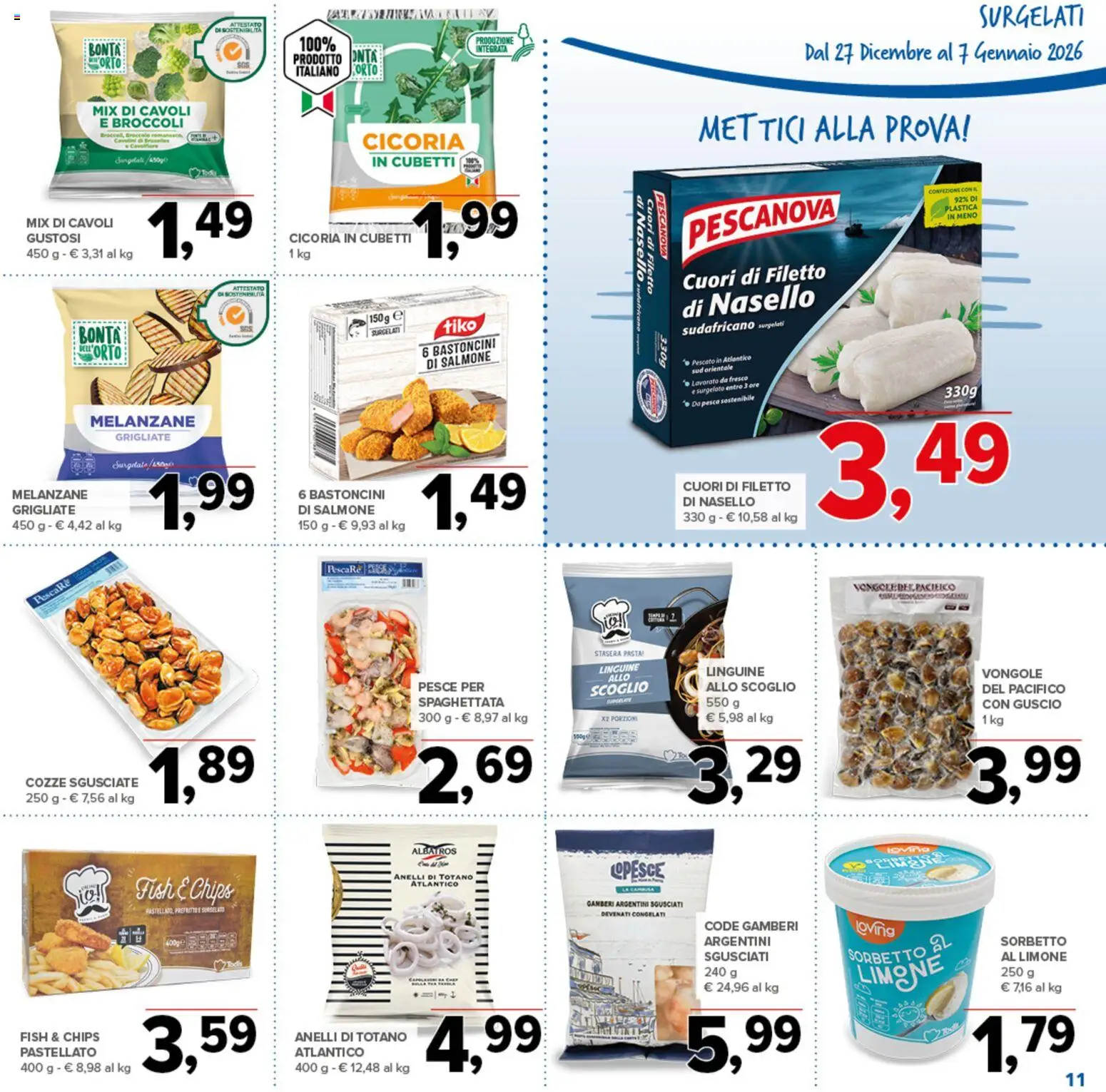 Volantino Todis del 27.12.2025 | Pagina: 11 | Prodotti: Limone, Pasta, Pesca, Totano