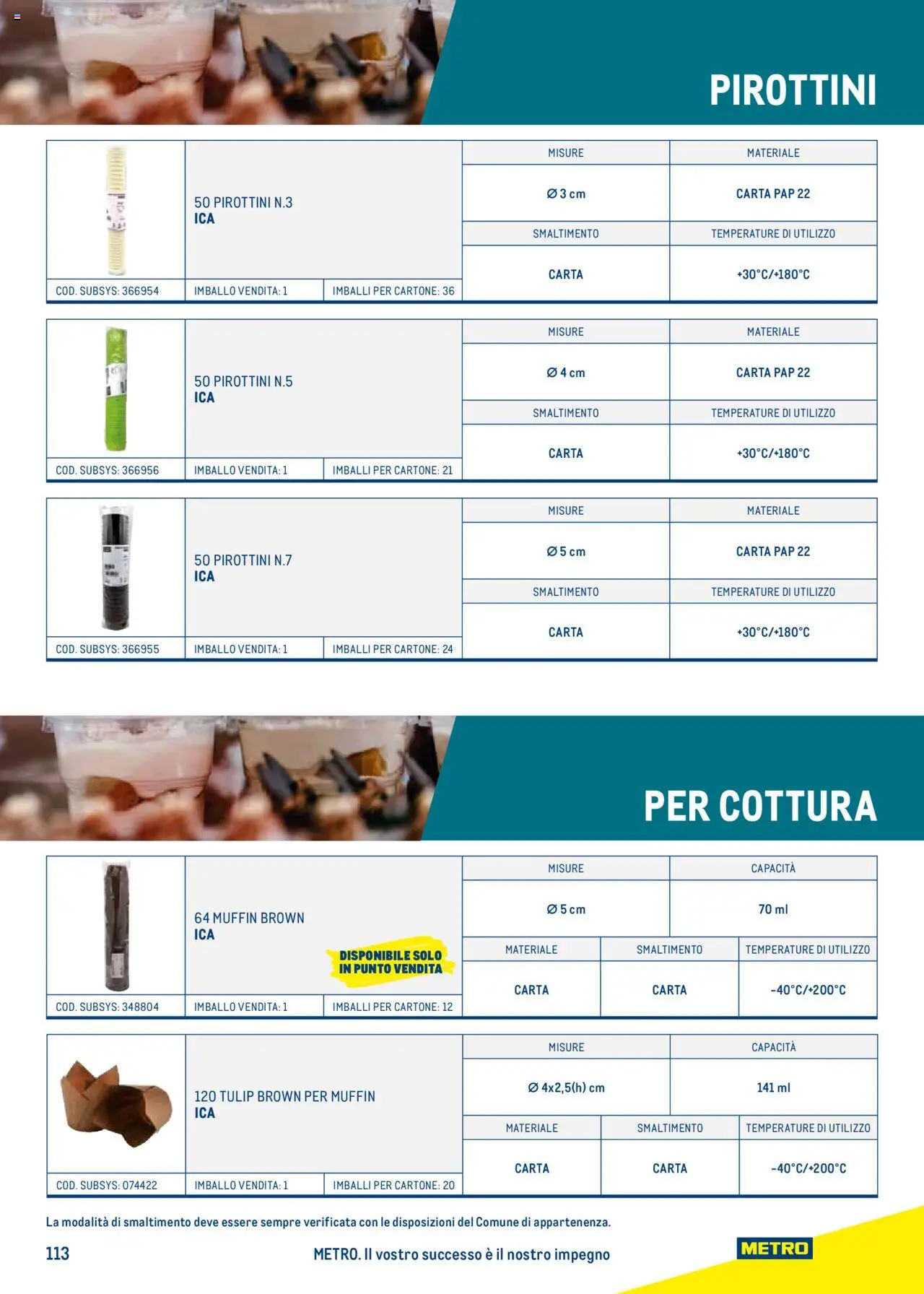Volantino Metro del 22.07.2024 | Pagina: 113 | Prodotti: Muffin, Metro